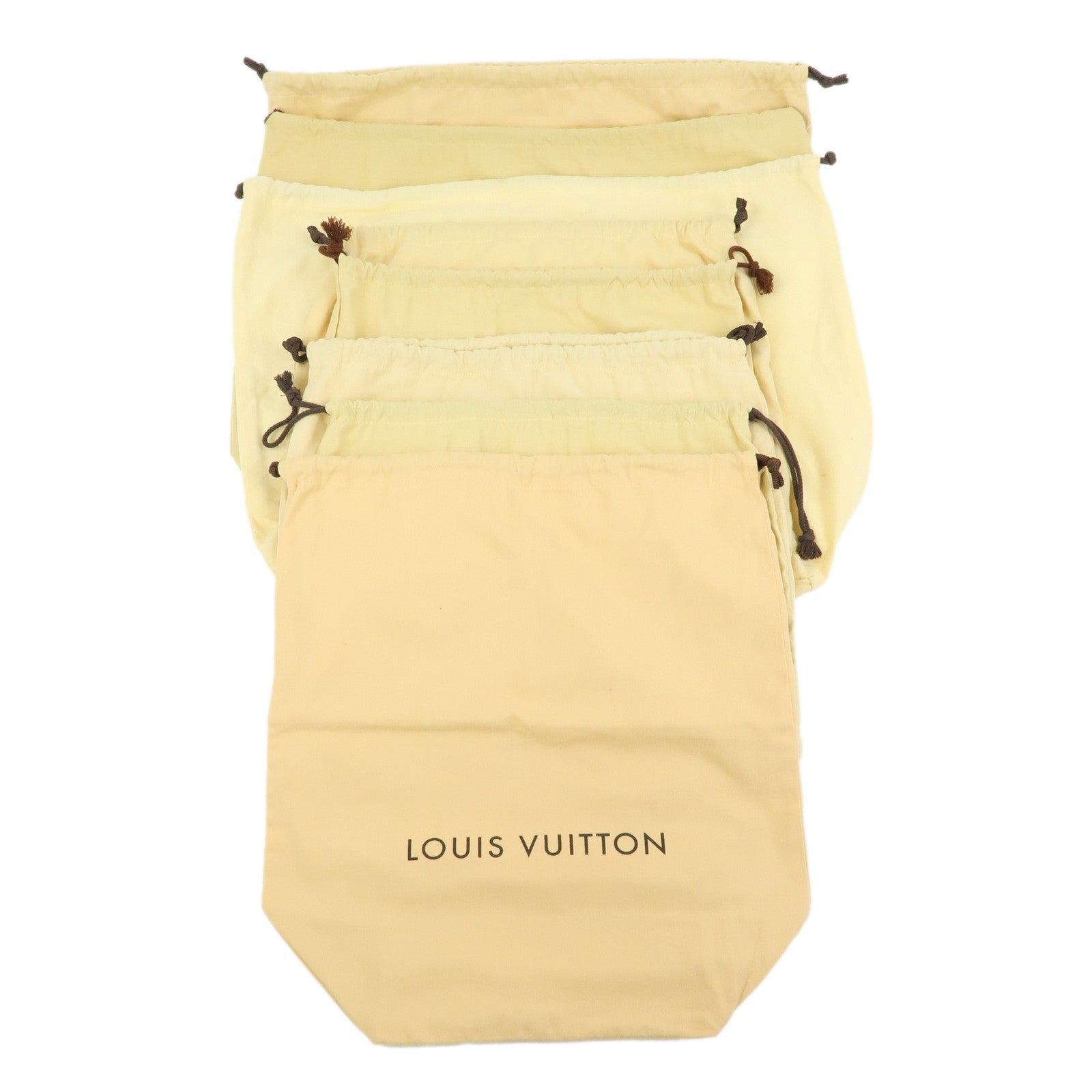 Louis Vuitton Set of 8 Dust Bag Storage Bag Drawstring Beige
