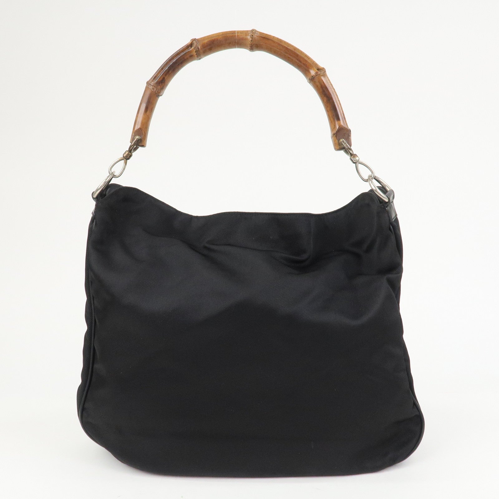 GUCCI Bamboo Nylon 2Way Bag Hand Bag Shoulder Bag  001.2404