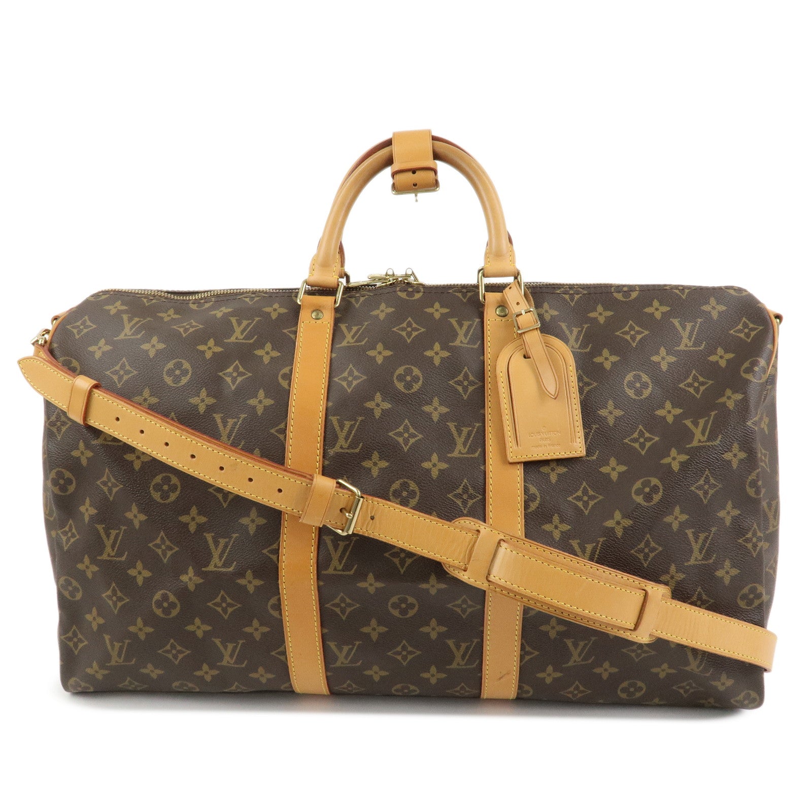 Louis Vuitton Monogram Keep All Bandouliere 50 Boston Bag M41416