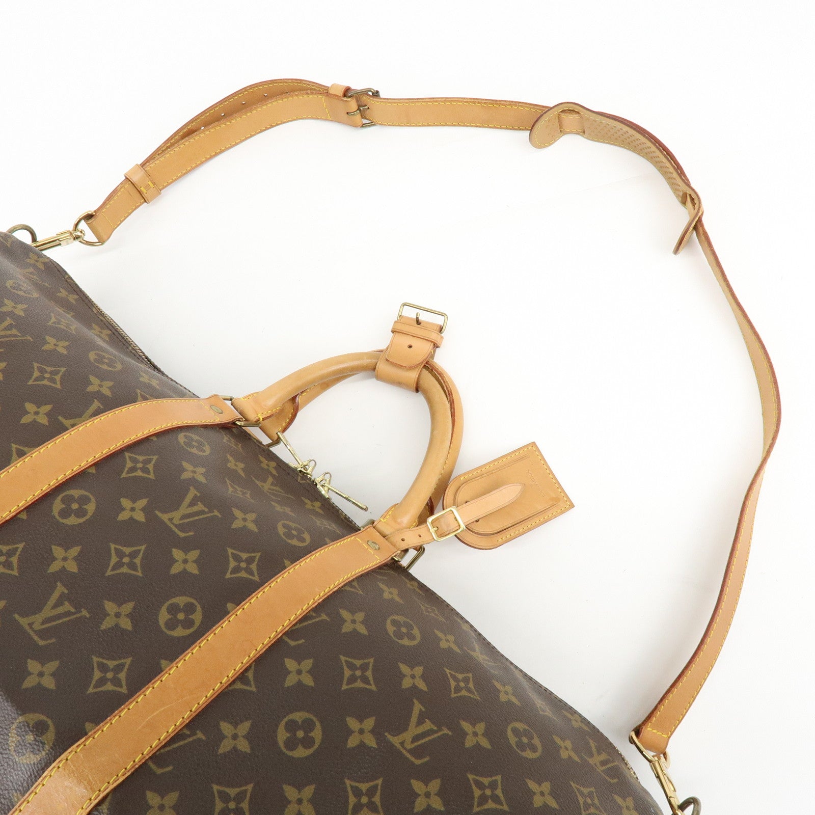 Louis Vuitton Monogram Keep All Bandouliere 55 Boston Bag M41414