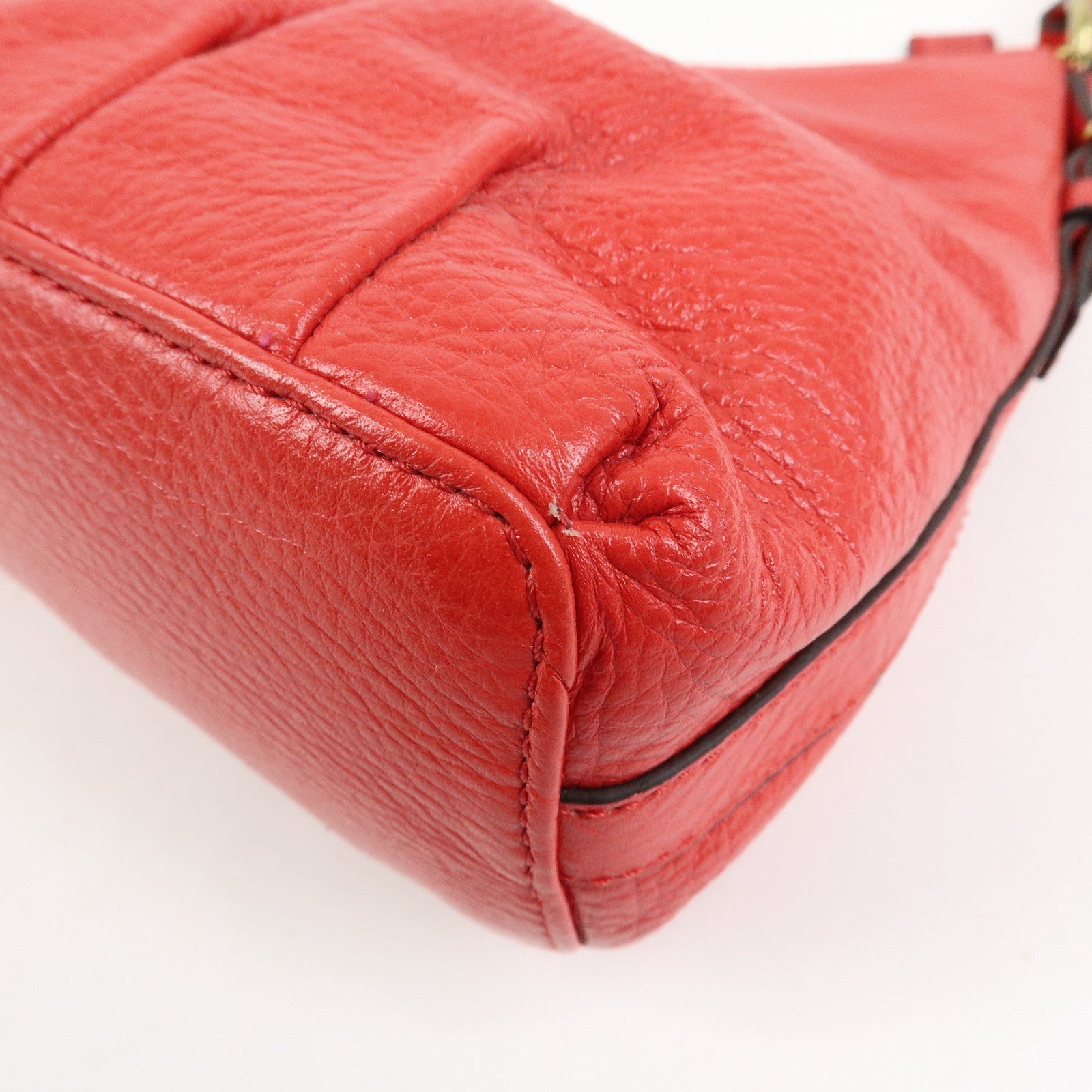 COACH Edie Set of 2 Leather Shoulder Bag Hand Bag Red