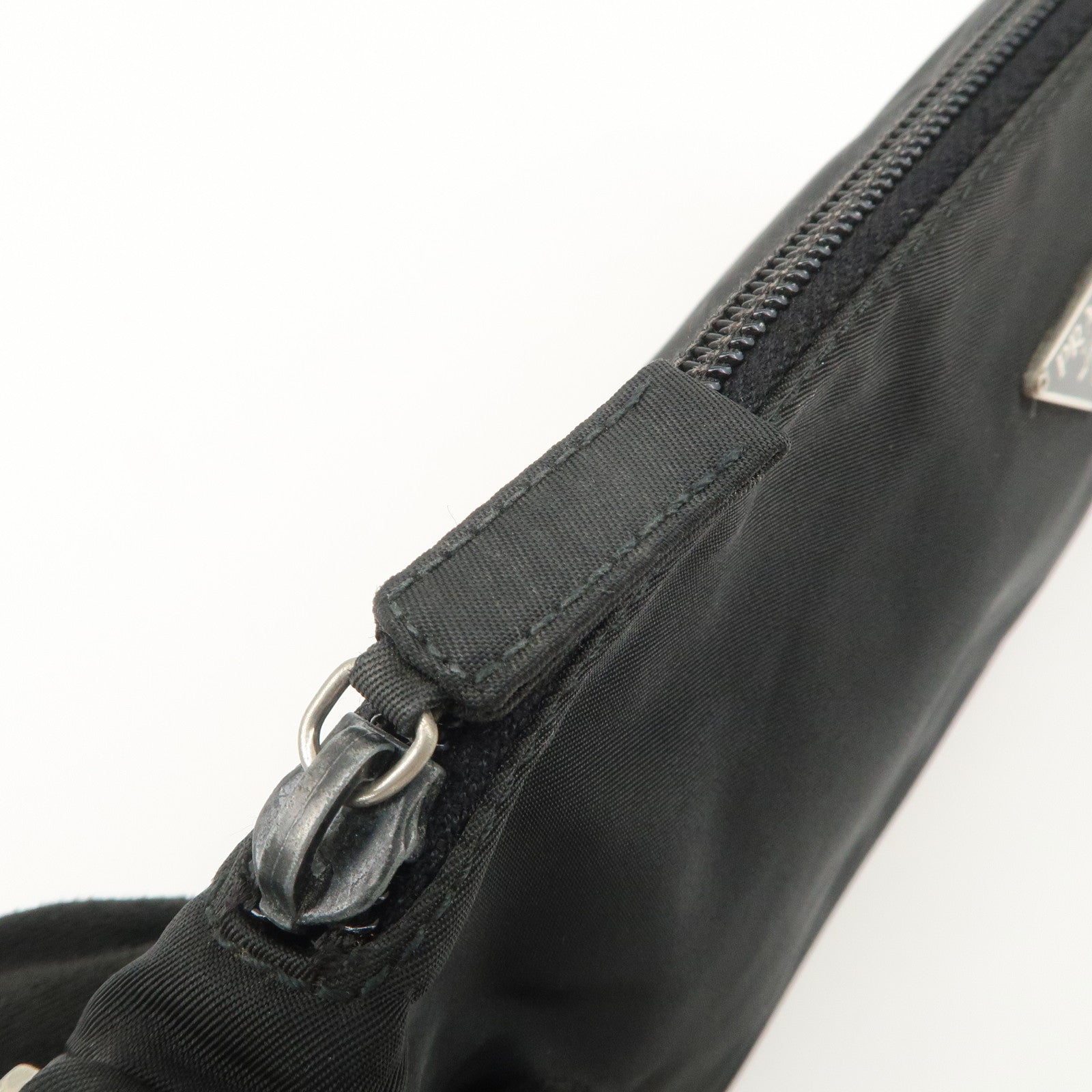 PRADA Triangle Logo Nylon Pouch Hand Bag Cosmetic Pouch Purse MV633