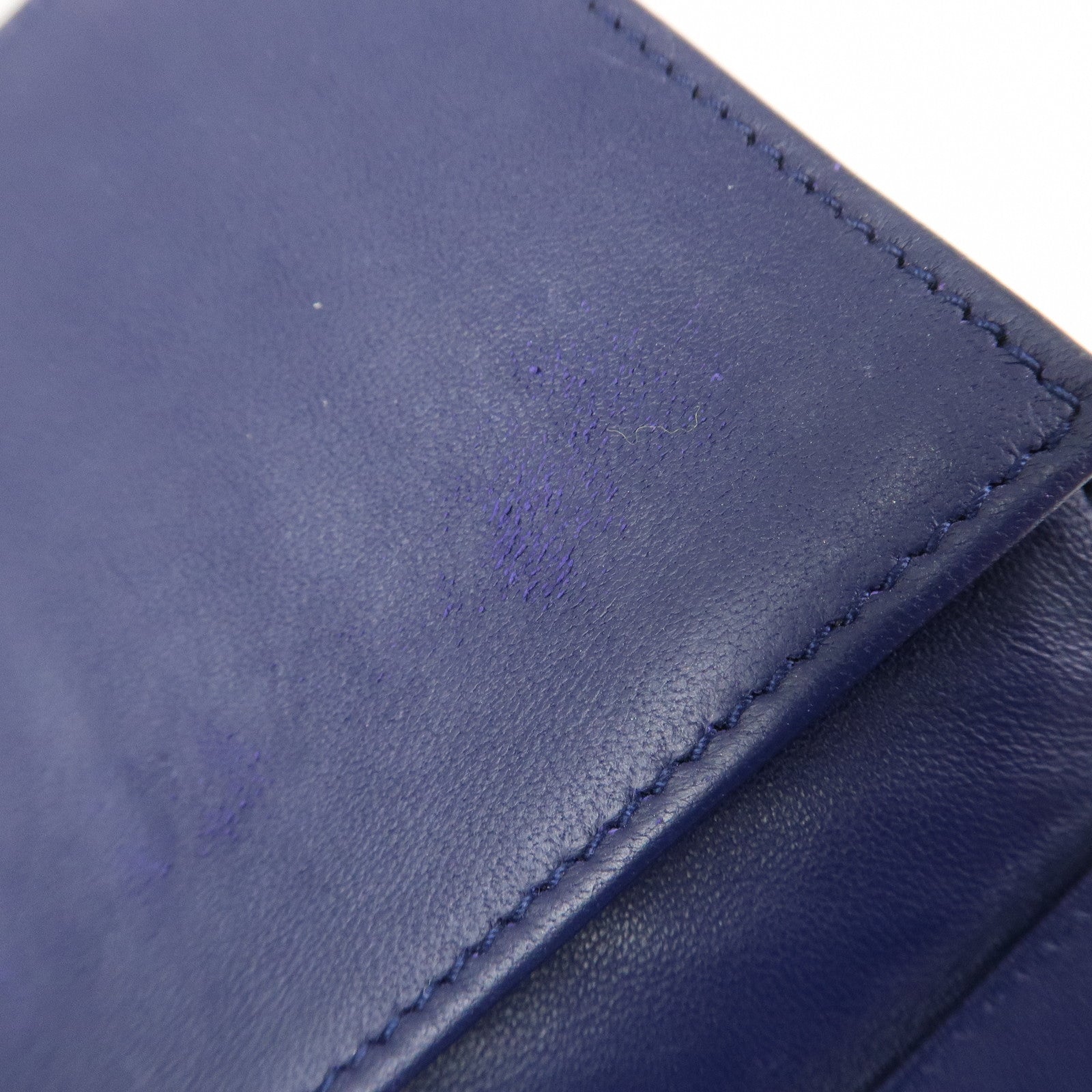 BOTTEGA VENETA Intrecciato Leather Long Flap Wallet Blue