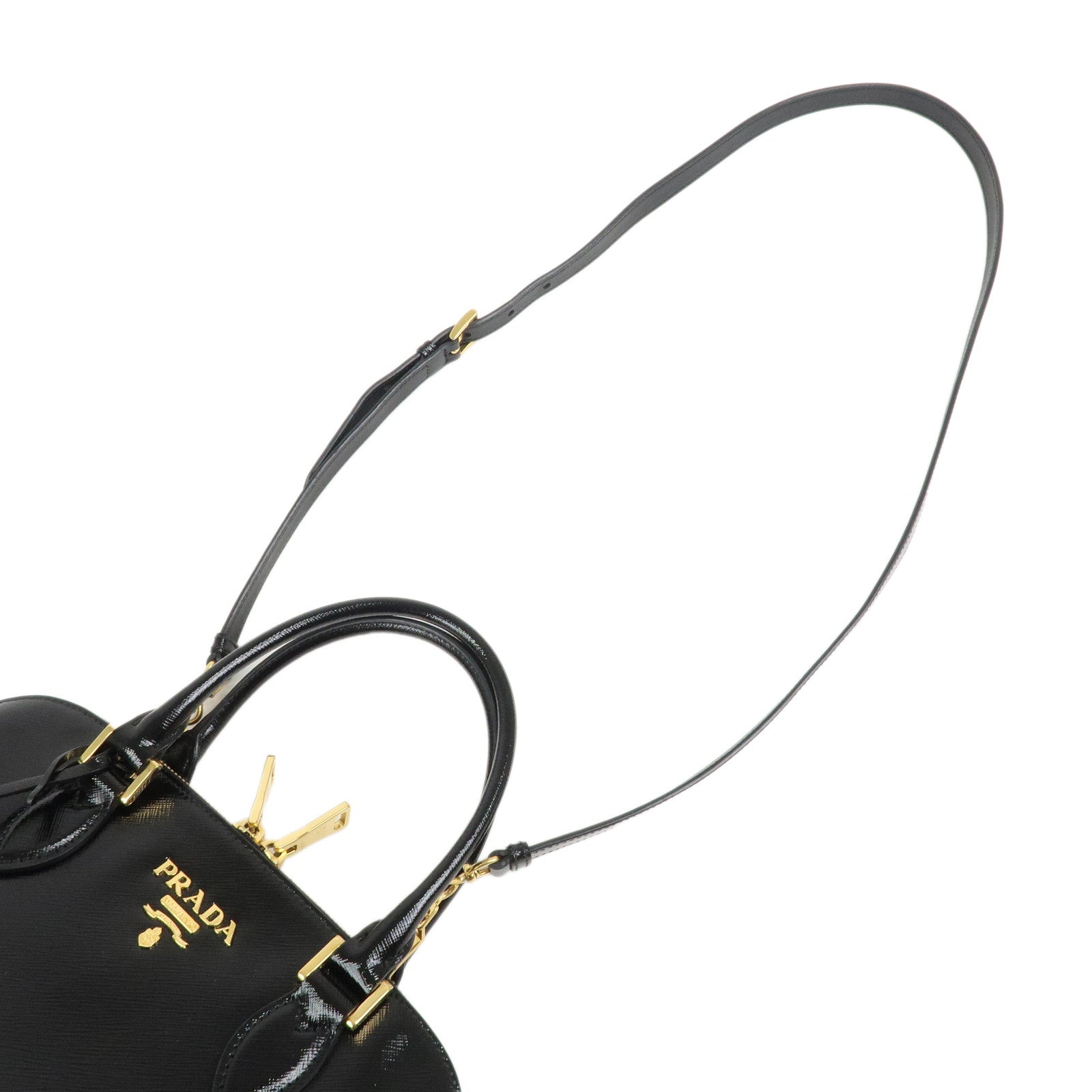 PRADA Promenade Small 2Way Bag Hand Bag Black BL0838