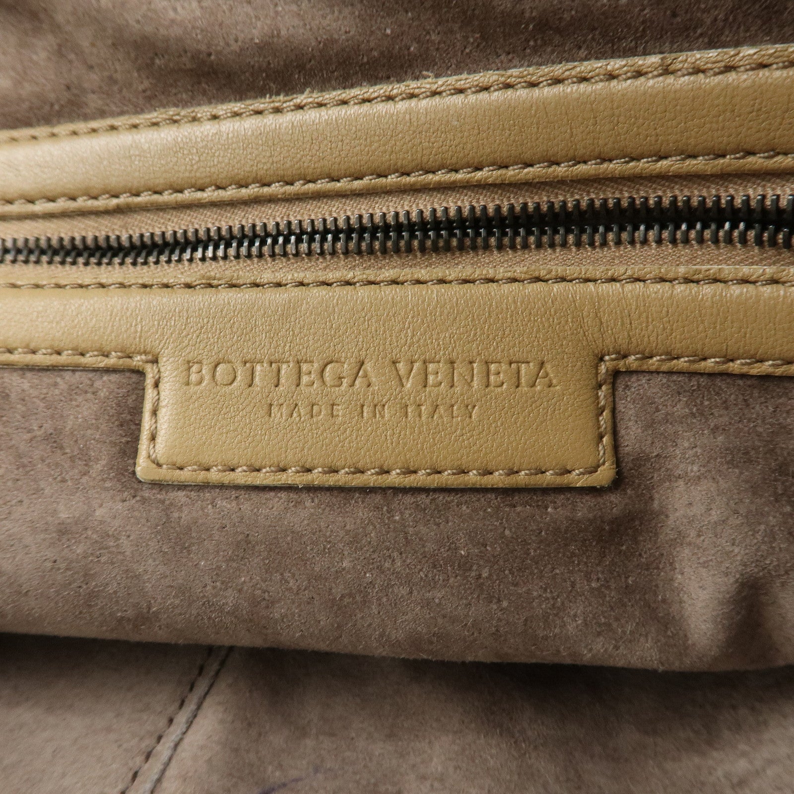 BOTTEGA VENETA Intrecciato Leather Shoulder Bag Light Brown