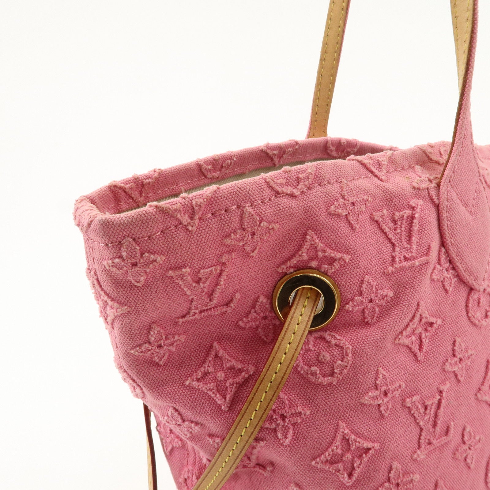 Louis Vuitton Monogram Stone Neverfull MM Tote Bag Shoulder Bag Rose M40834