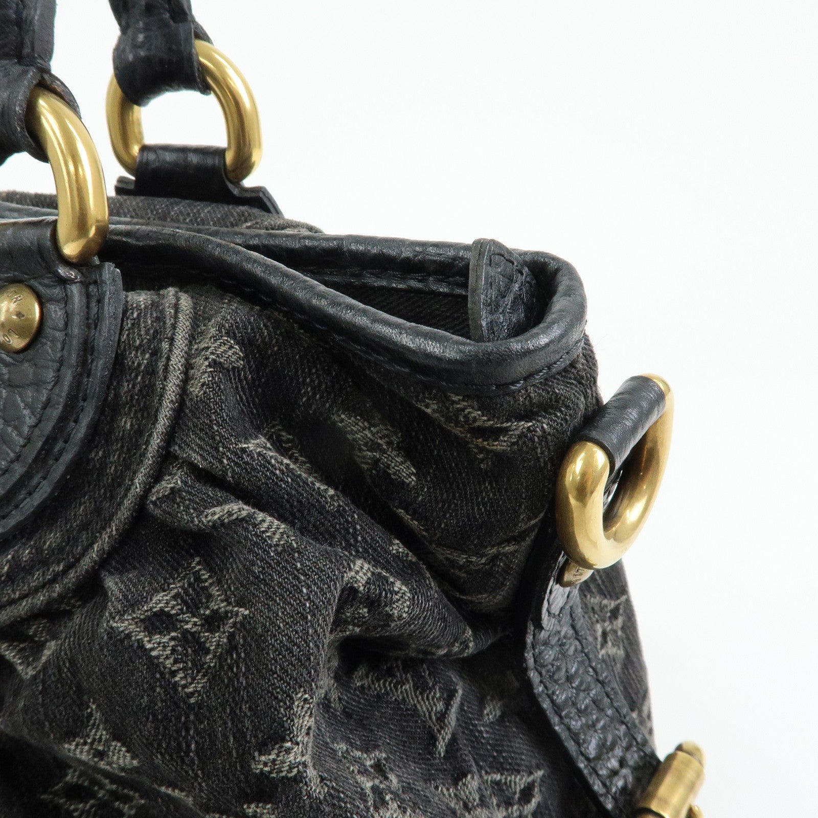 Louis Vuitton Monogram Denim Neo Cabby MM 2Way Bag Noir M95351