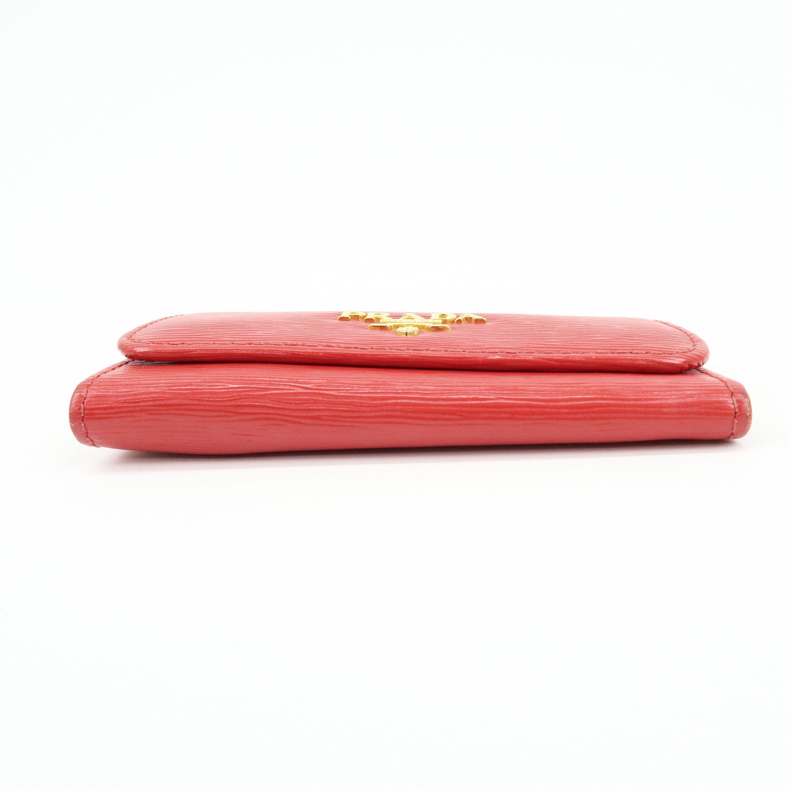 PRADA Set of 2 Saffiano Leather Key Case Red 1PG004/1PG222