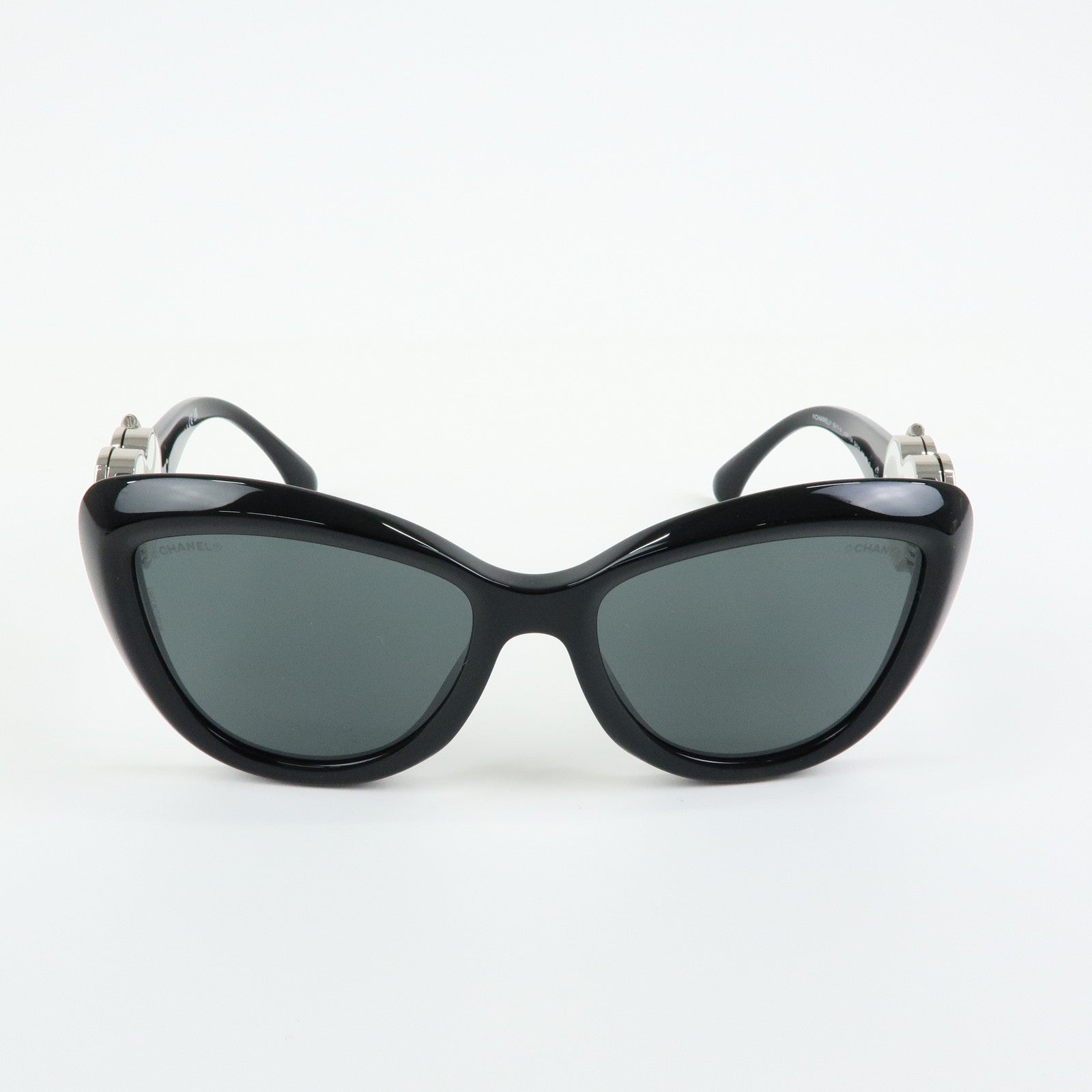 CHANEL COCO Mark Plastic Sunglasses 54▢18 140 3N S Black 5517A