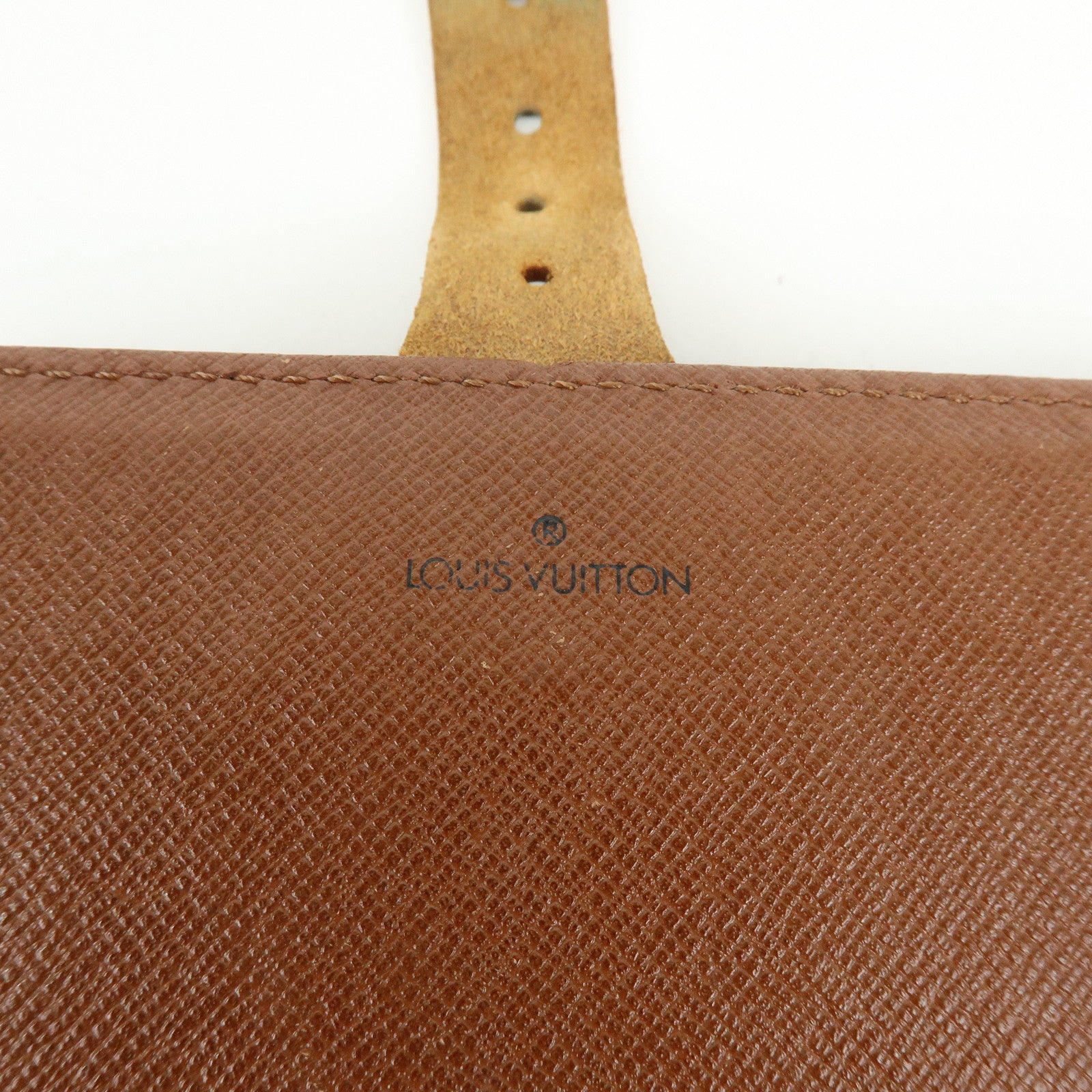 Louis Vuitton Monogram Cartouchiere MM Shoulder Bag Brown M51253