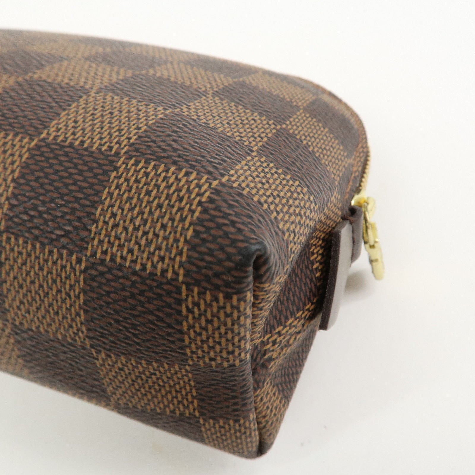 Louis Vuitton Damier Pochette Cosmetic PM Pouch Brown N47516