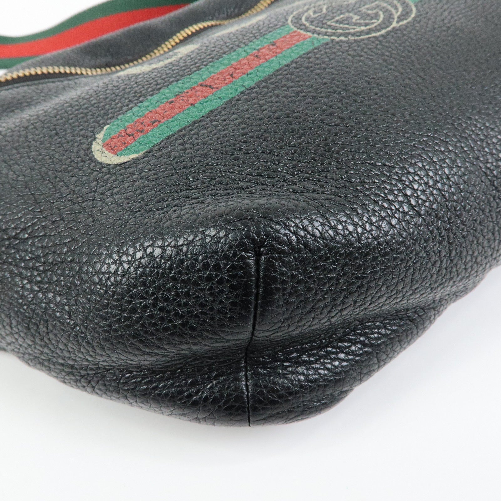 GUCCI Sherry Interlocking G Waist Pouch Body Bag Black 530412