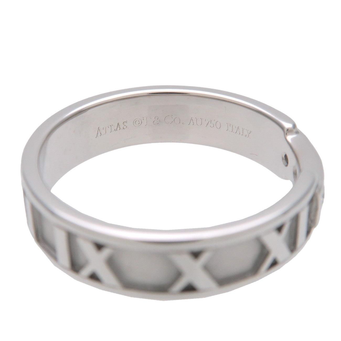 Tiffany & Co Atlas 3P Diamond Ring 750WG White Gold US8.5-9 EU59