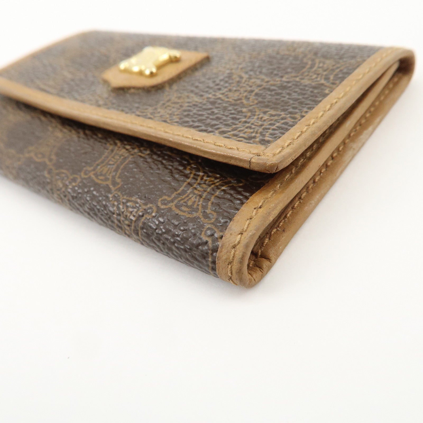 CELINE Macadam Set of 2 Sunglasses Case Key Case Brown