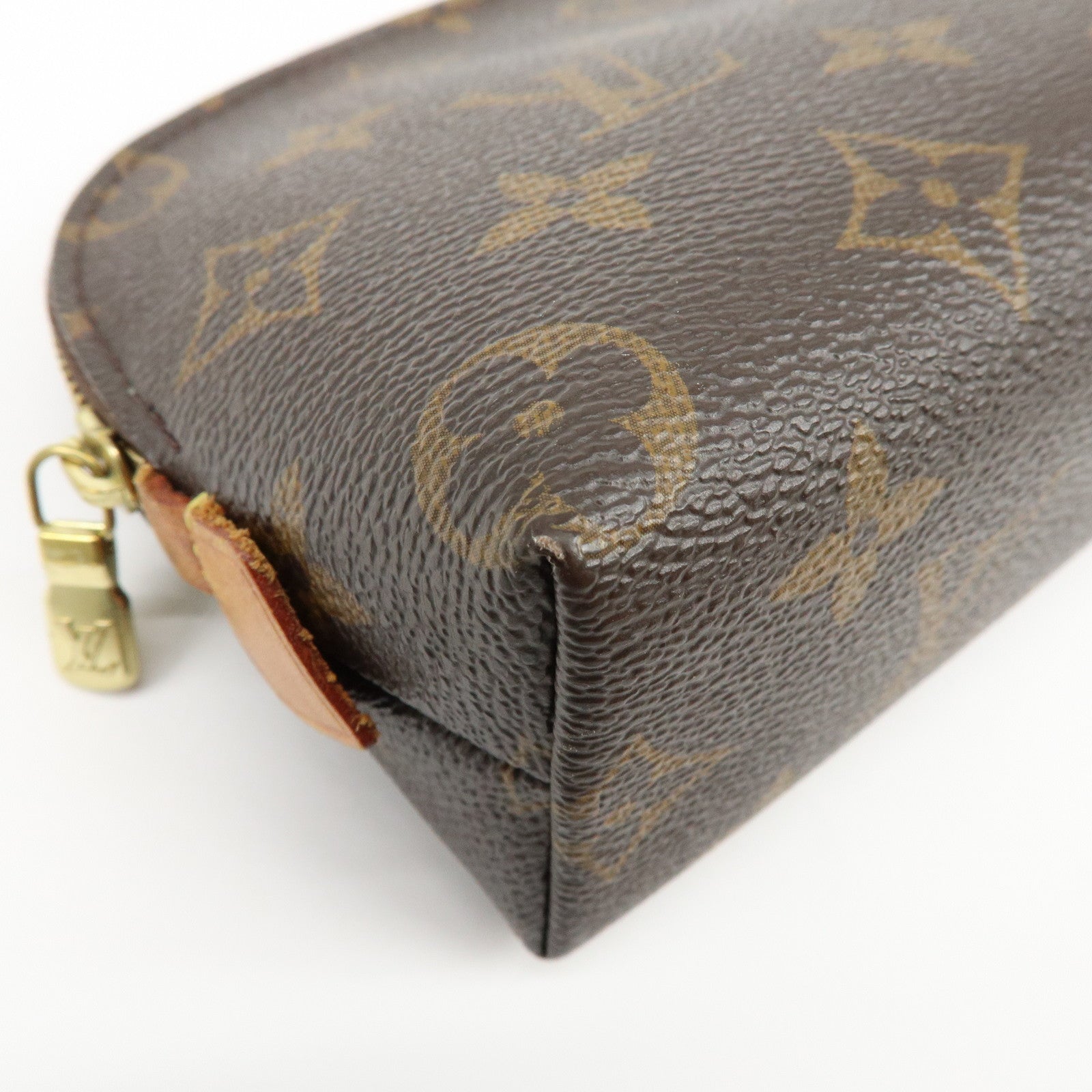 Louis Vuitton Monogram Pochette Cosmetic PM Pouch Brown M47515