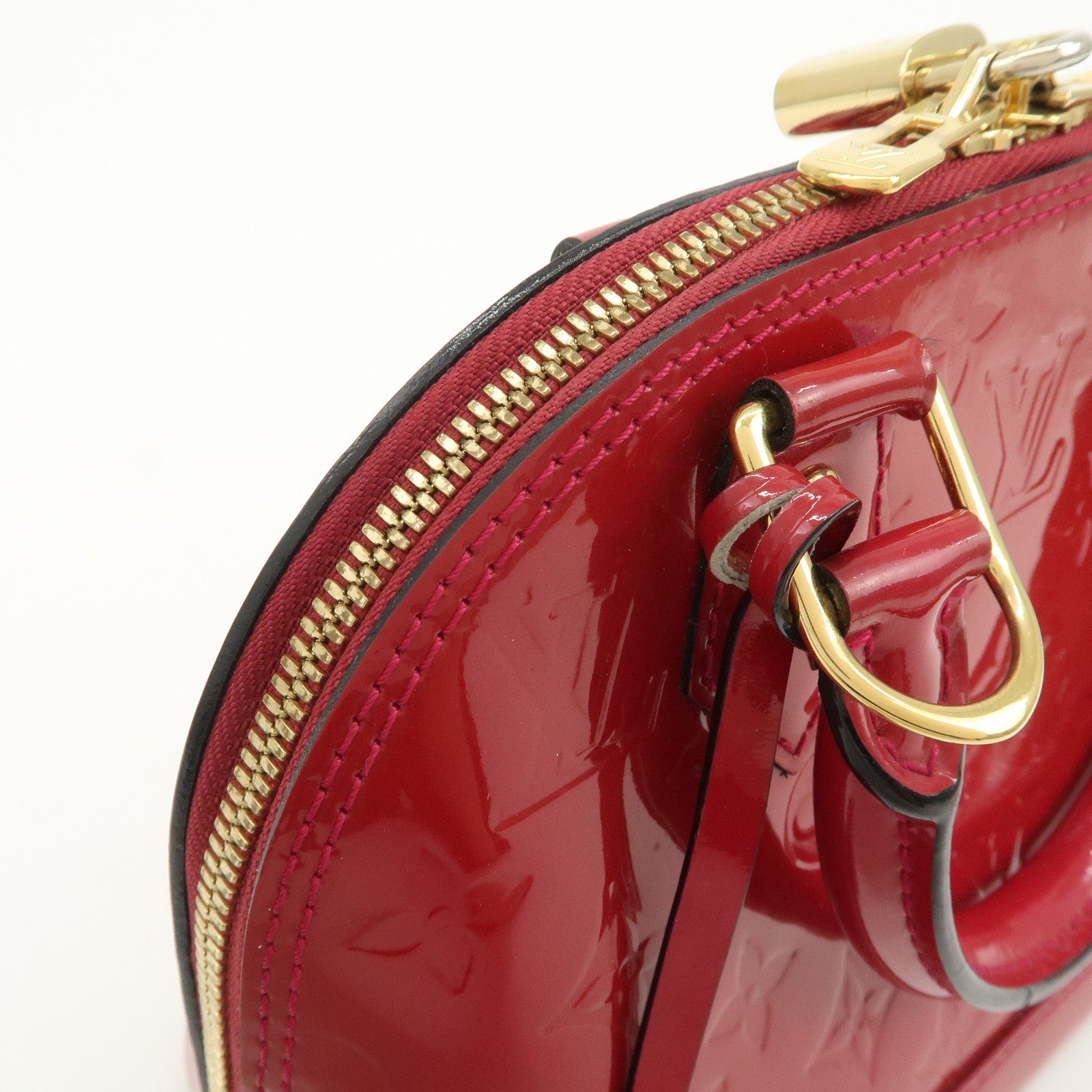 Louis Vuitton Monogram Vernis Alma BB 2Way Bag Rouge Grenade M91698