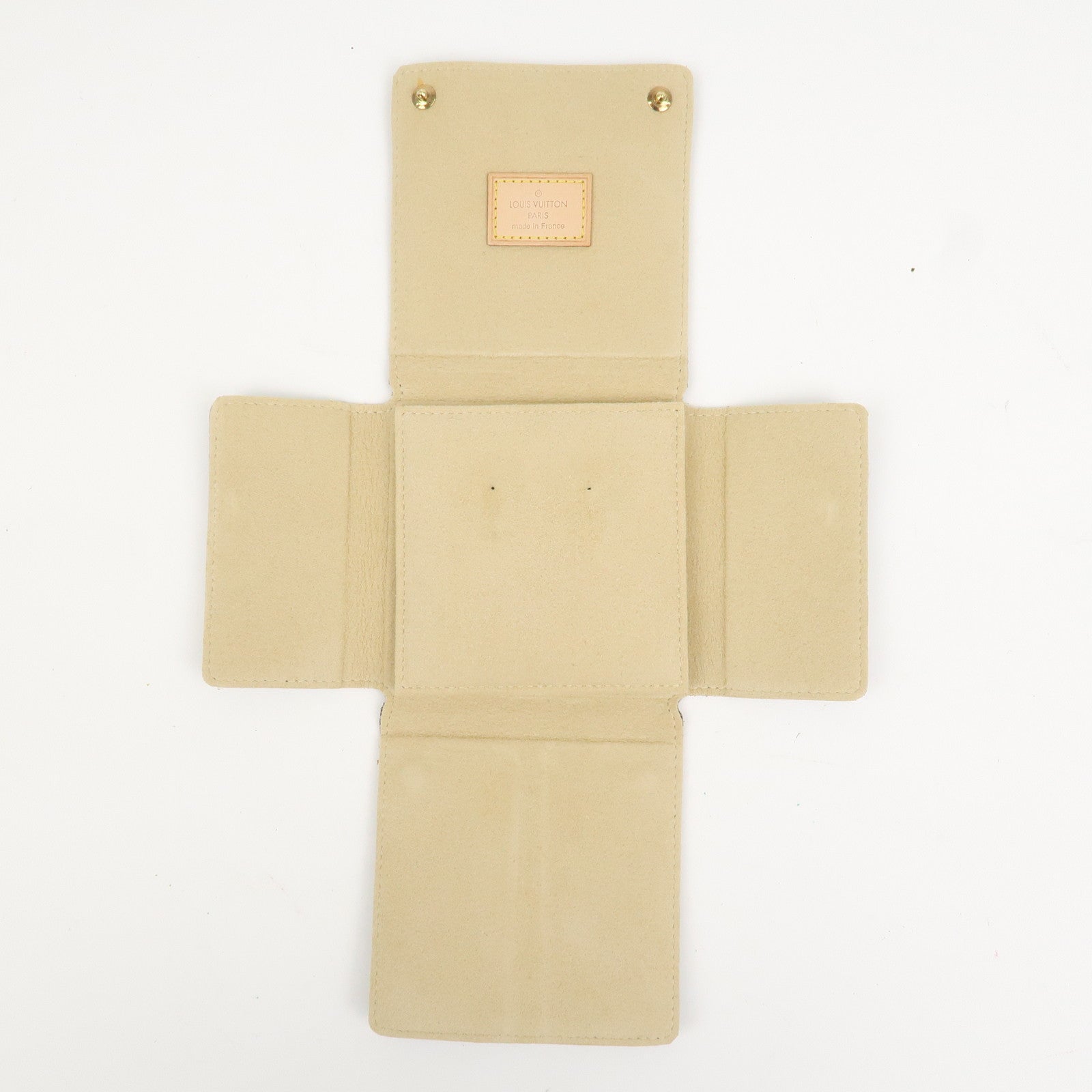 Louis Vuitton Monogram Canvas Jewelry Case for Earrings Brown