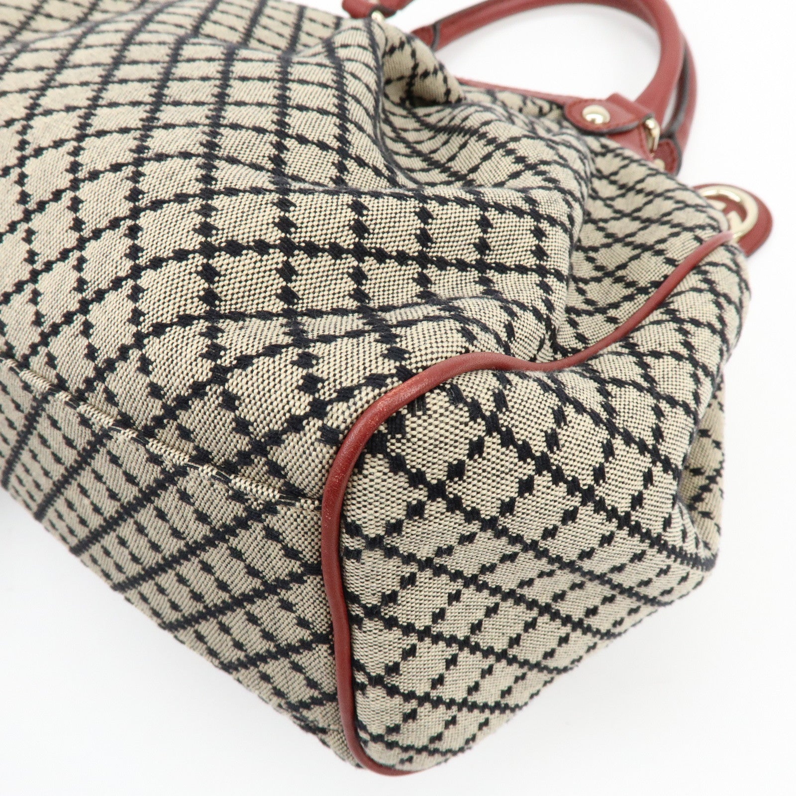 GUCCI Diamante Sukey Interlocking G Tote Bag Hand Bag 211944