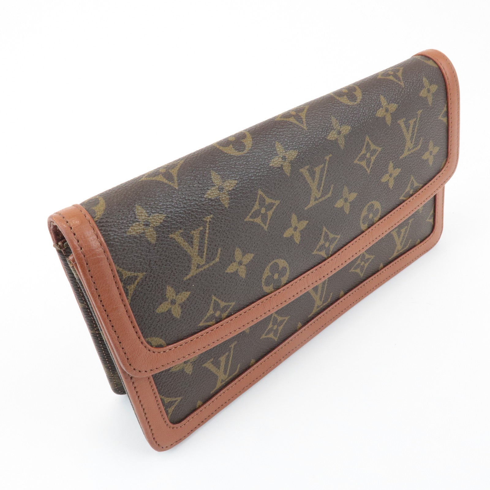 Louis Vuitton Monogram Leather Pochette Damme PM Clutch Bag M51812