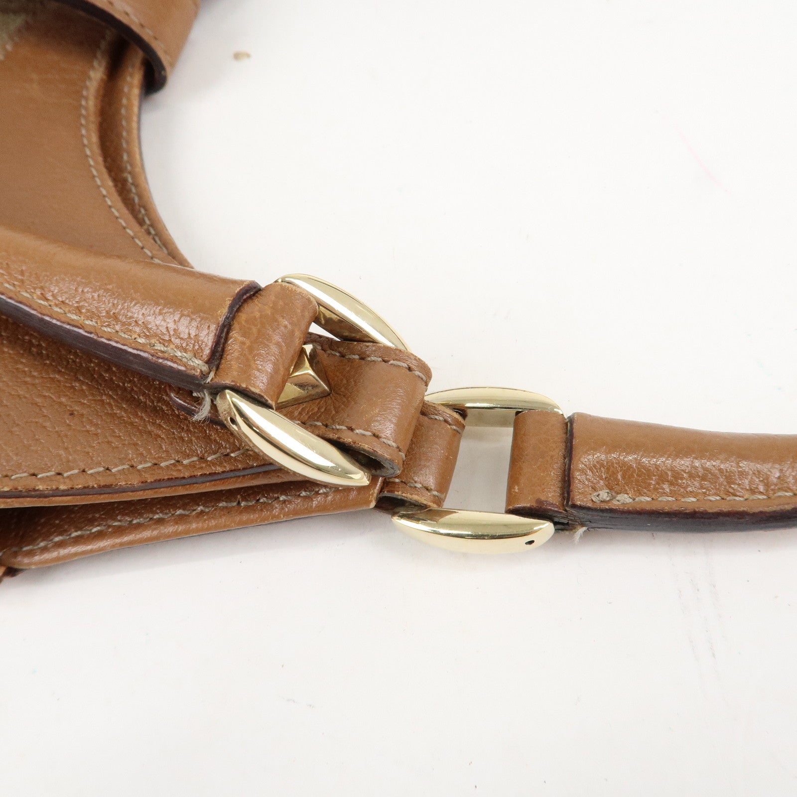 GUCCI New Jackey GG Canvas Leather Shoulder Bag Brown 124407 Used