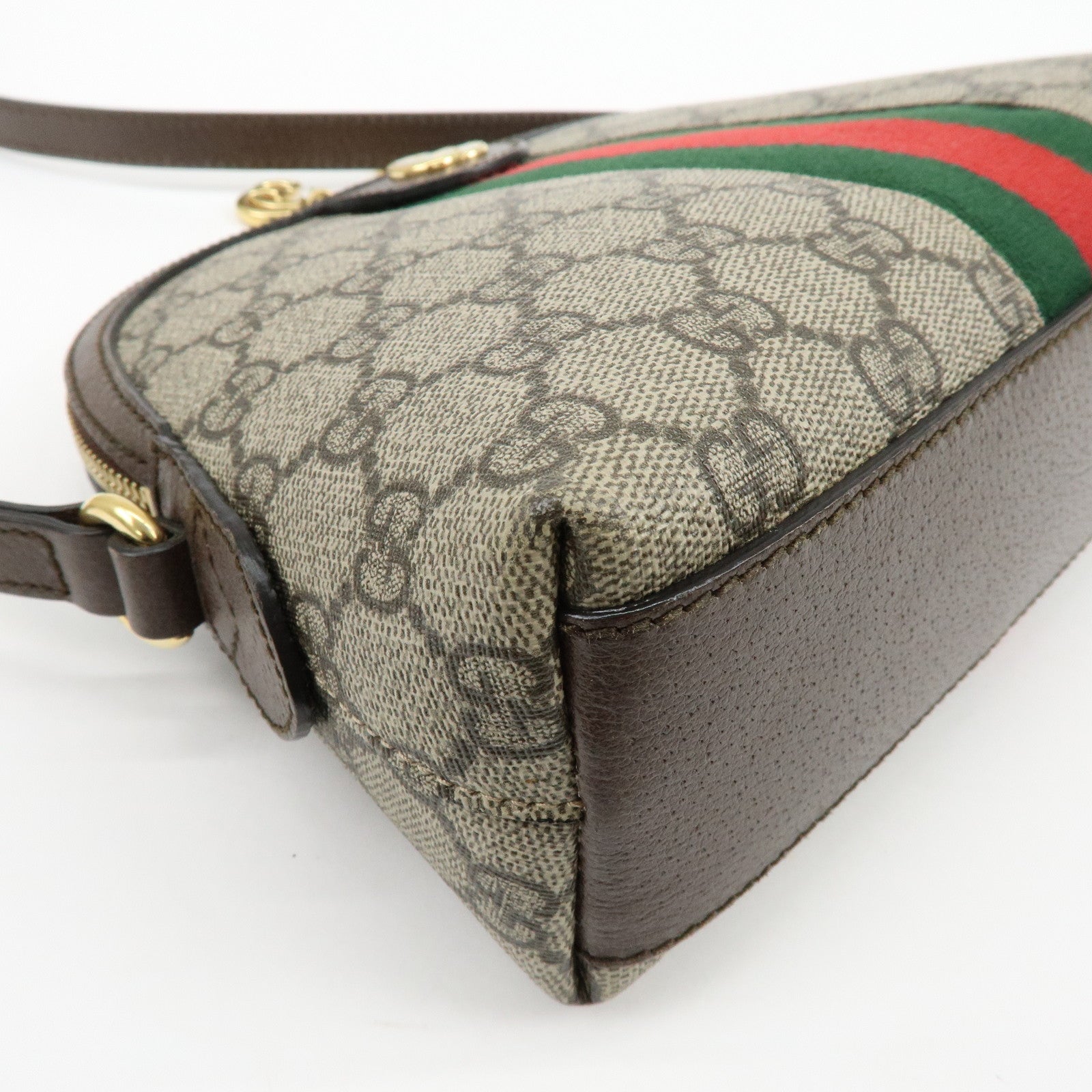 GUCCI Sherry Ophidia GG Supreme Leather Shoulder Bag Beige 499621