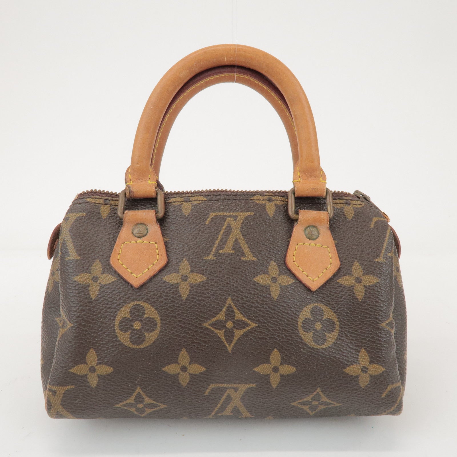 Louis Vuitton Monogram Mini Speedy Hand Bag Brown M41534