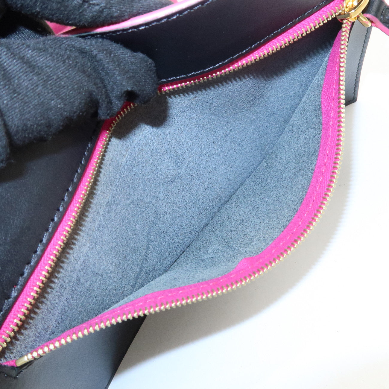 FENDI Pequin Canvas Leather Tote Bag Hand Bag Brown Pink 8BH252