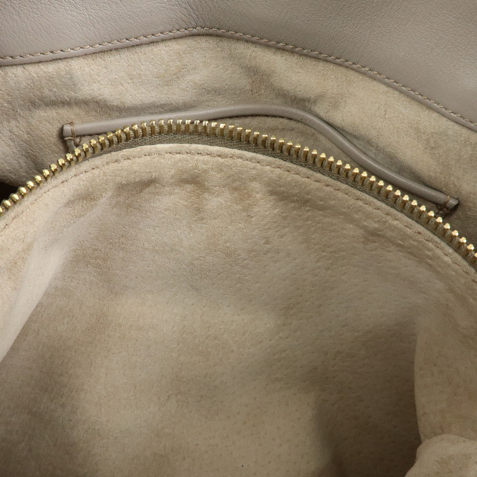 PRADA Logo Leather 2Way Bag Hand Bag Shoulder Bag Greige