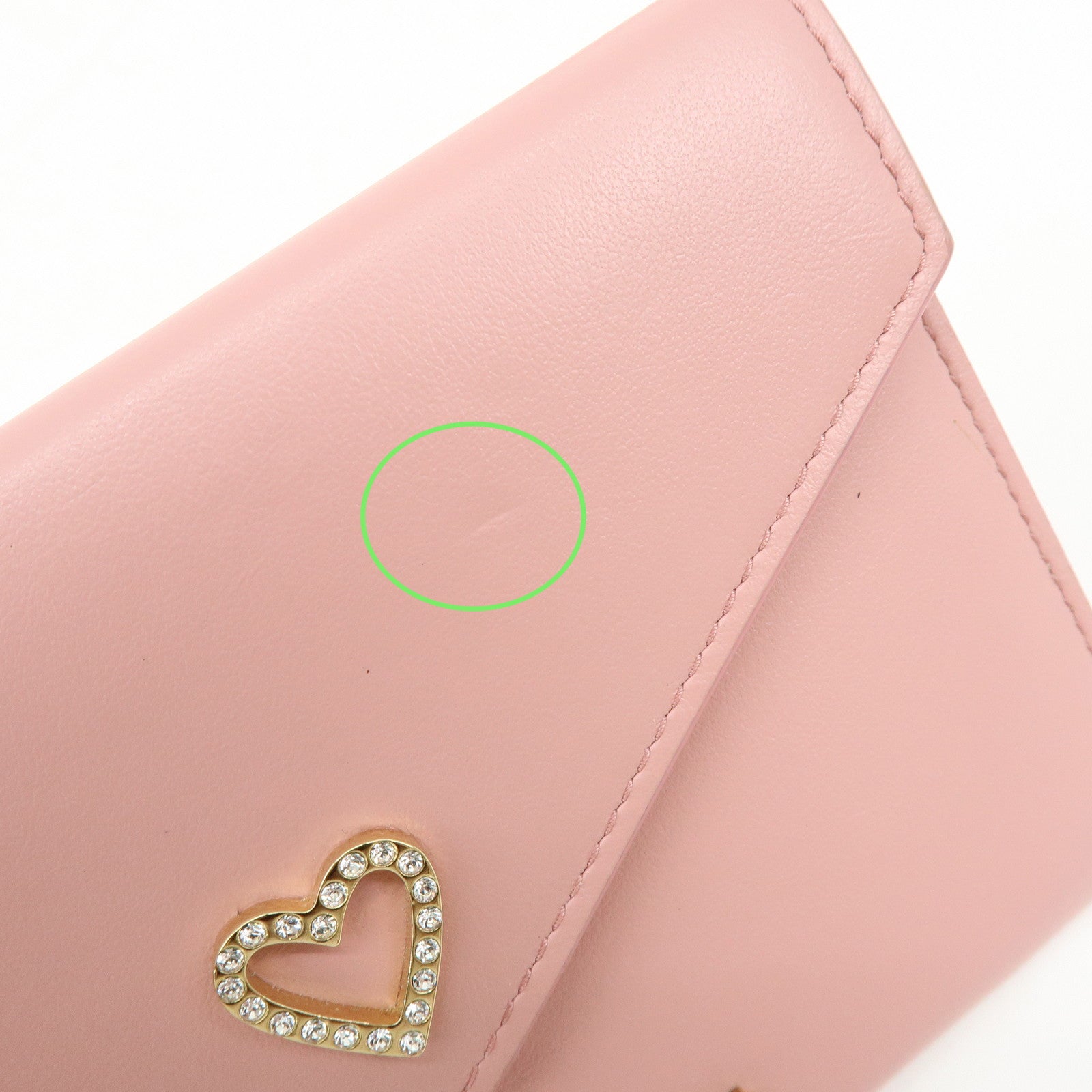 MIU MIU Madras Love Envelope Pouch Card Case Coin Case Pink 5MF025
