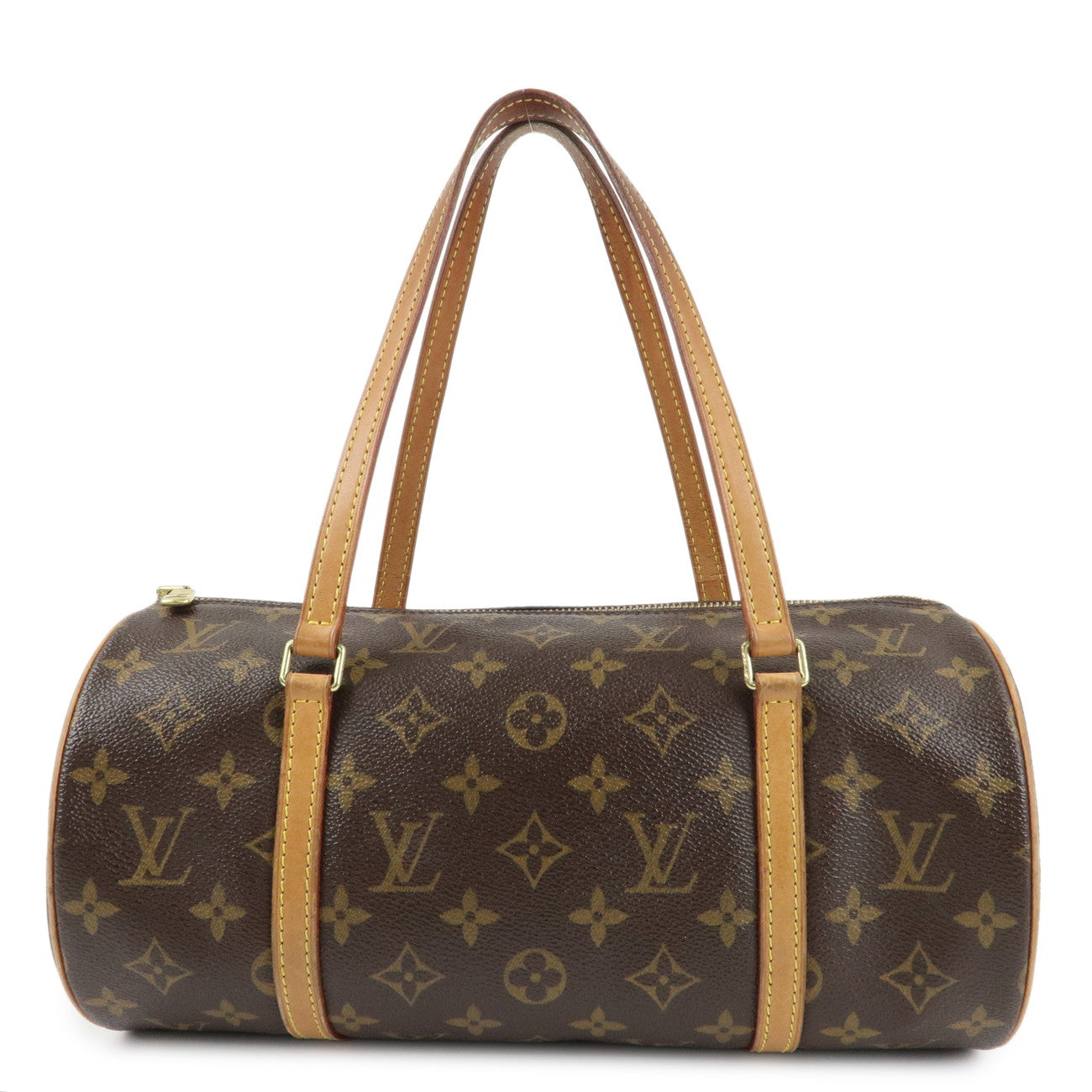 Louis Vuitton Monogram Papillon 30 Hand Bag New Style Brown M51385 Used