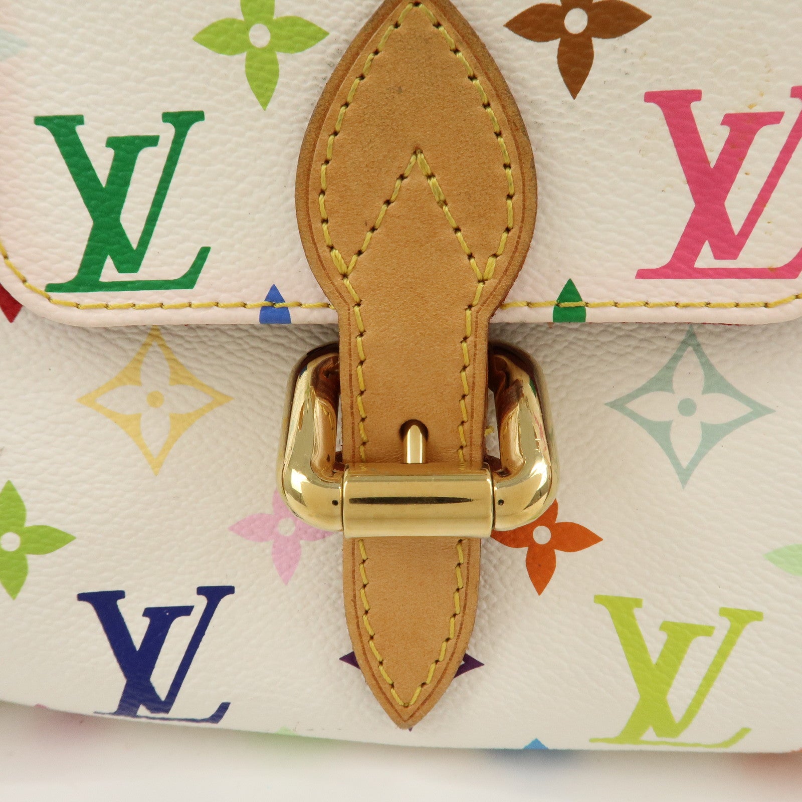Louis Vuitton Monogram Multicolor Priscilla Hand Bag Blanc M40096