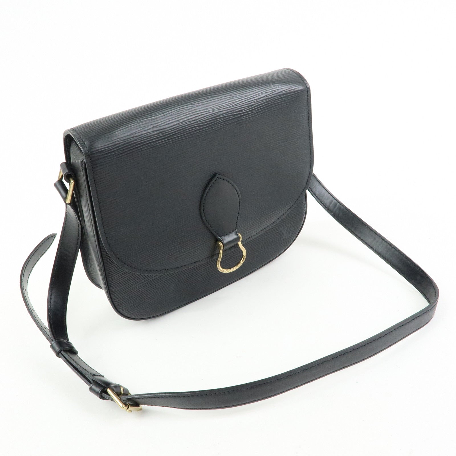 Louis Vuitton Epi Saint Cloud Shoulder Crossbody Bag Noir M52192