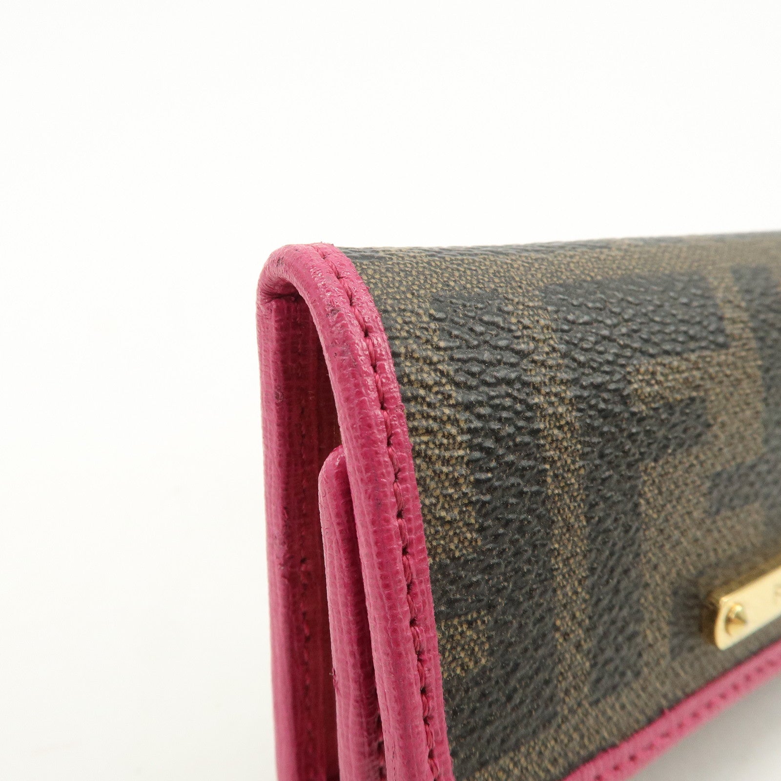 FENDI Zucca PVC Coating Canvas Leather 6 Rings Key Case 8AP079