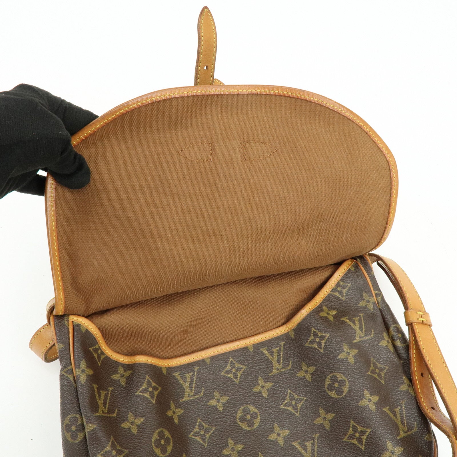 Louis Vuitton Monogram Saumur 30 Canvas Shoulder Bag Brown M42256