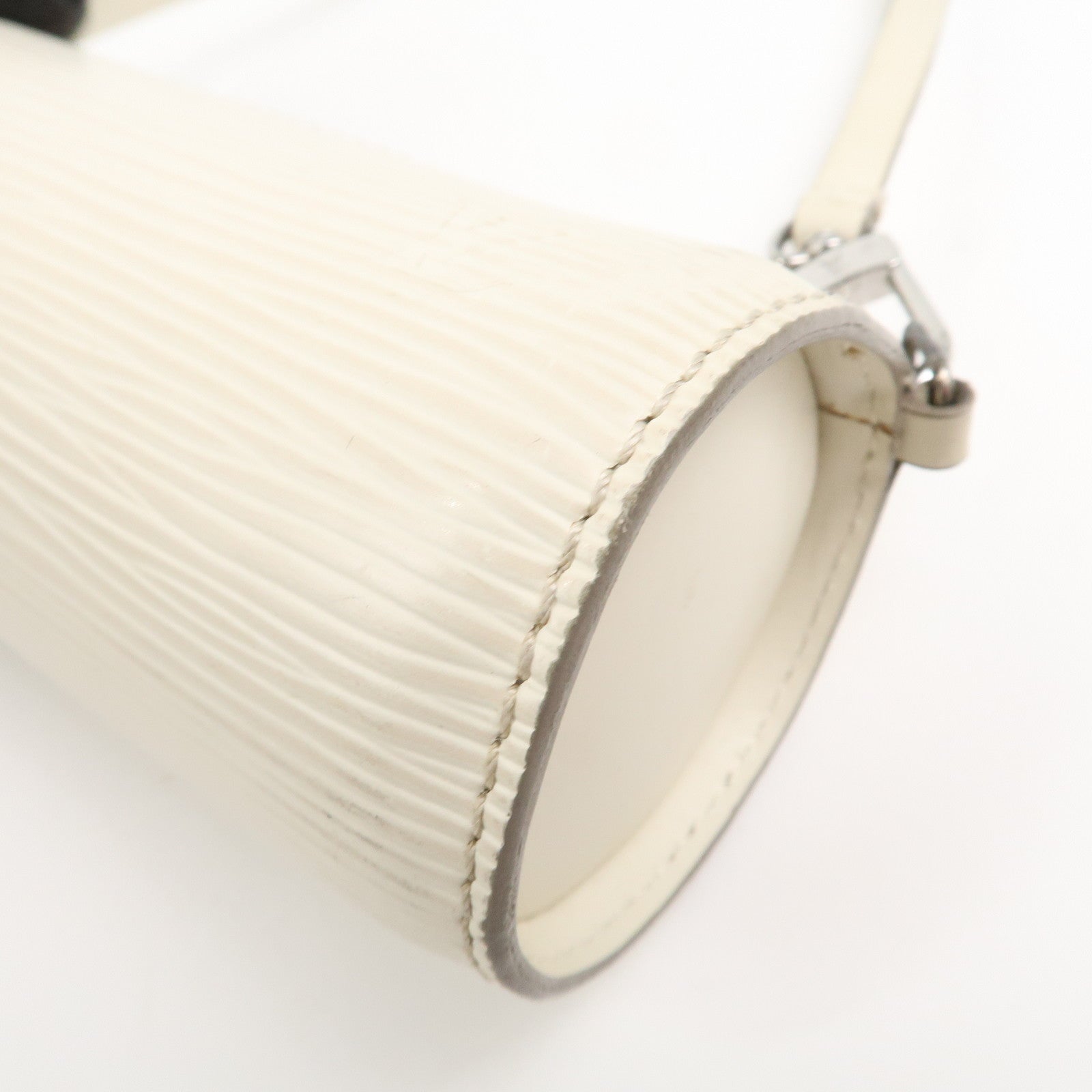 Louis Vuitton Epi Leather Mini Pouch For Soufflot Bag Yvoire White