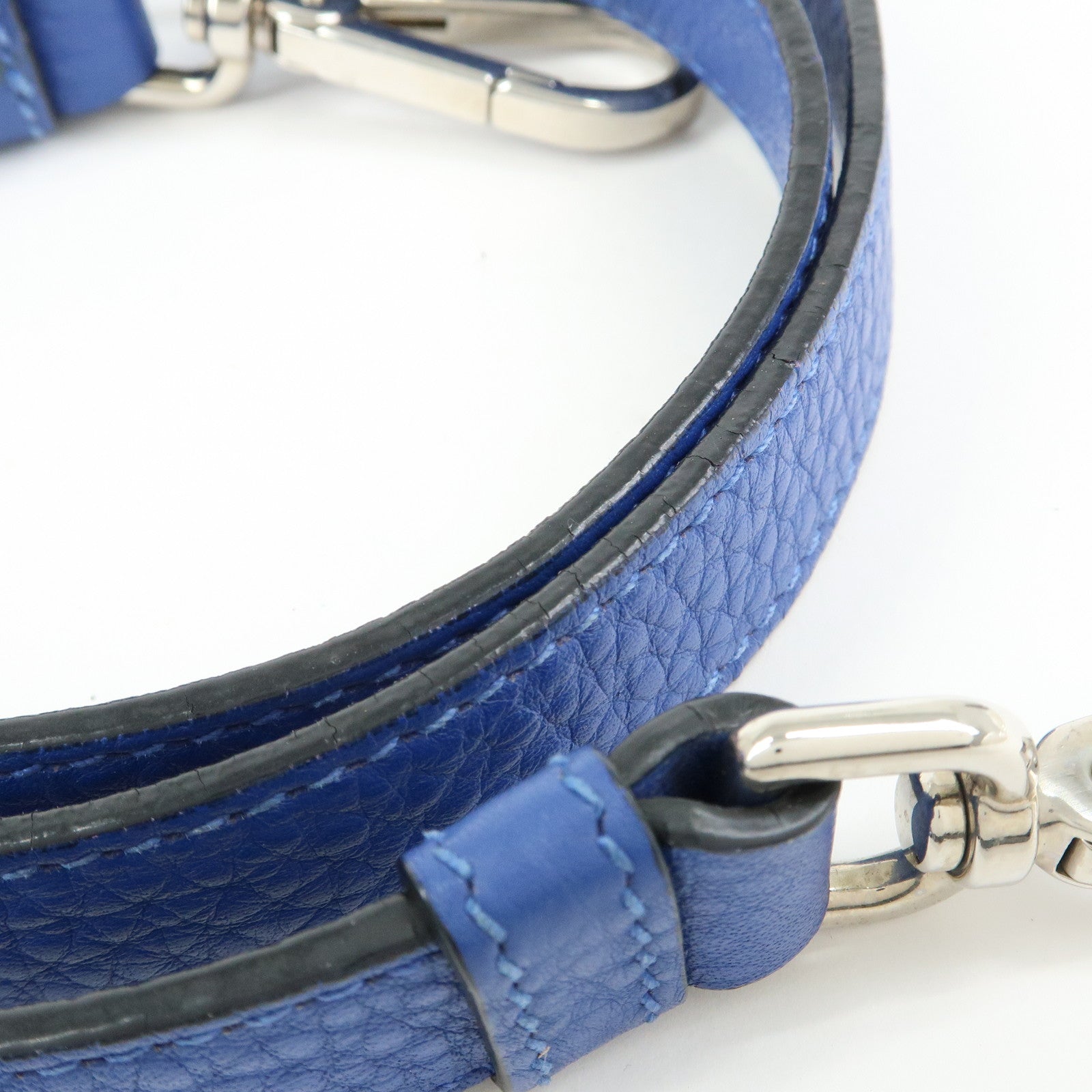 PRADA Vitello Dino Leather 2Way Bag Shoulder Bag Blue BL0805