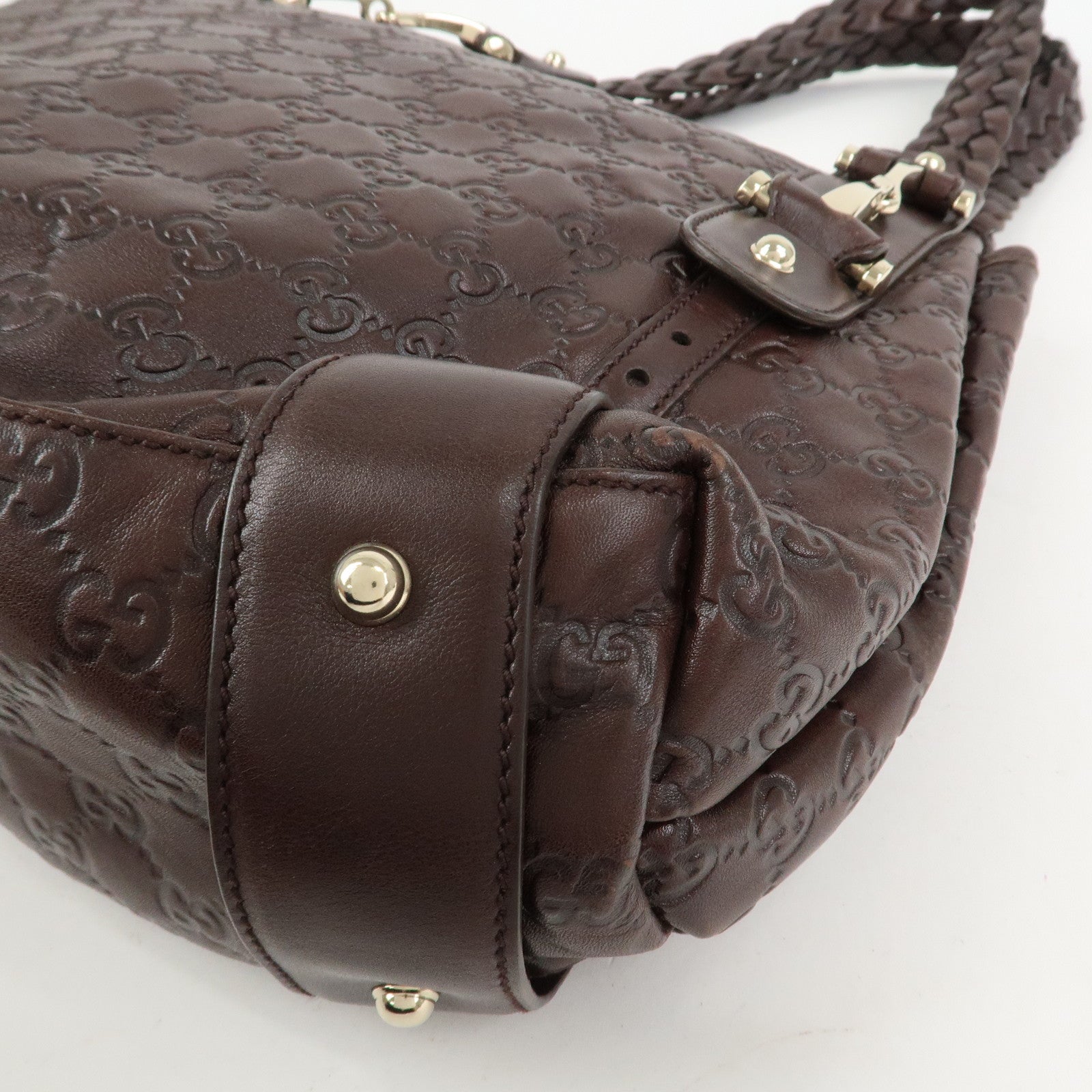 GUCCI Horsebit Guccissima Leather Hand Bag Shoulder Bag 137621