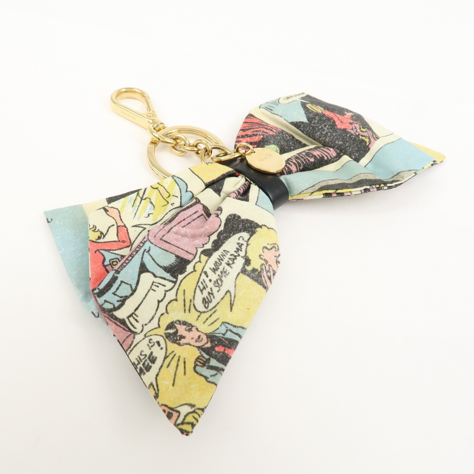 PRADA American Comic Ribbon Bag Charm Key Chain 1TT085