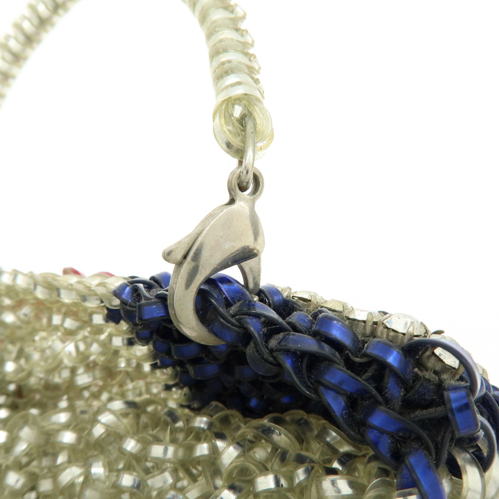 ANTEPRIMA Set of 4 PVC Wire Hand Bag Pouch Bag Charm Silver Gold