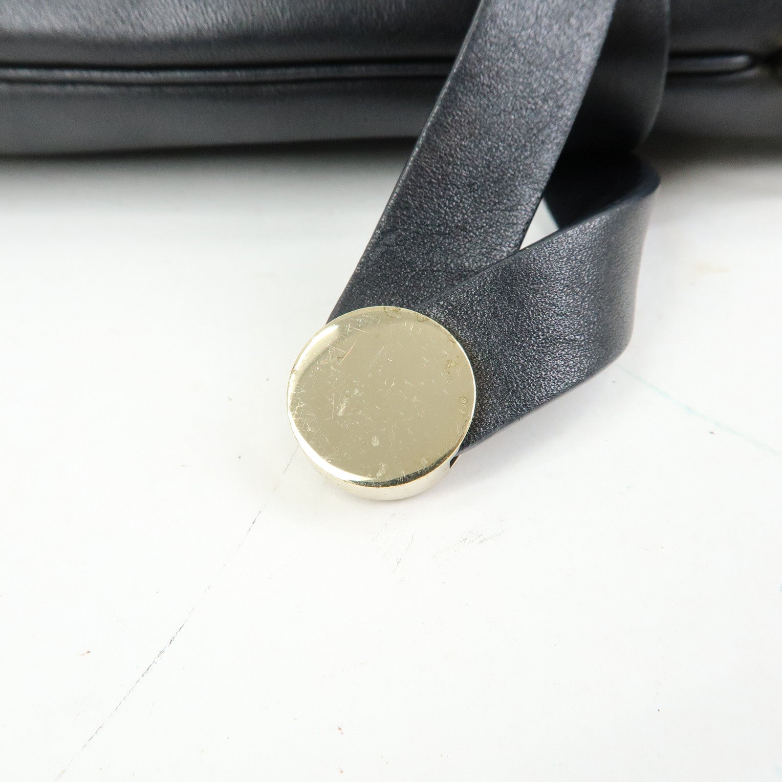 Tiffany & Co Logo Leather Shoulder Bag Crossbody Bag Black