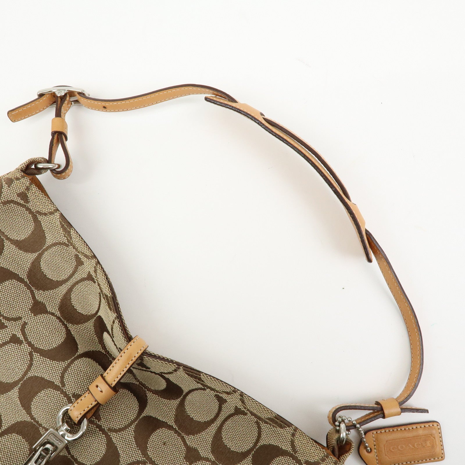 COACH Set of 3 Signature Canvas Leather Shoulder Bag Hand Bag