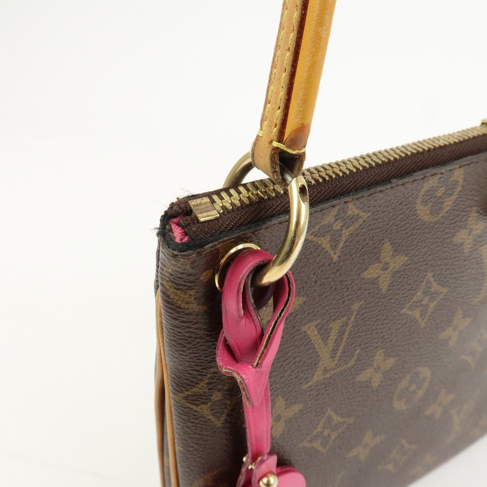 Louis Vuitton Monogram Canvas Lorette Shoulder Bag Hot Pink M44053
