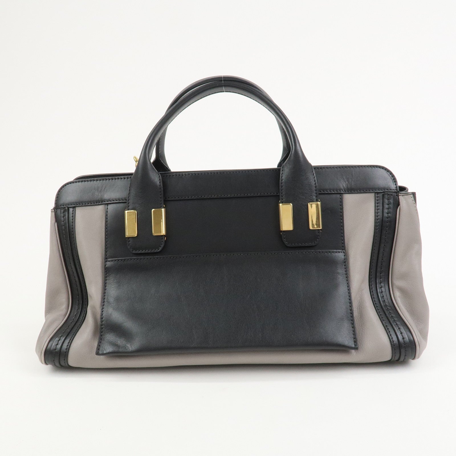 Chloe Leather Alice Bag 2Way Shoulder Hand Bag Black 04-13-50-65