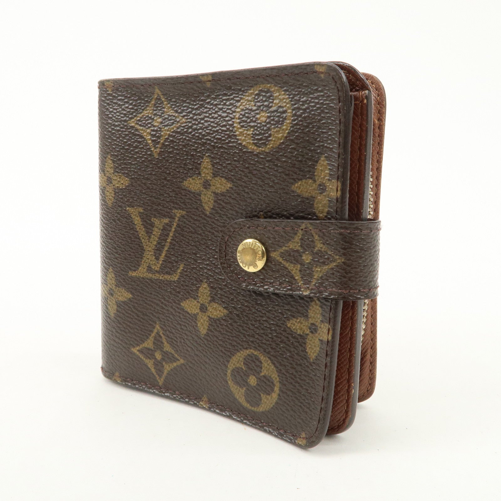 Louis Vuitton Louis Monogram Compact Small Zippy Wallet M61667 Used