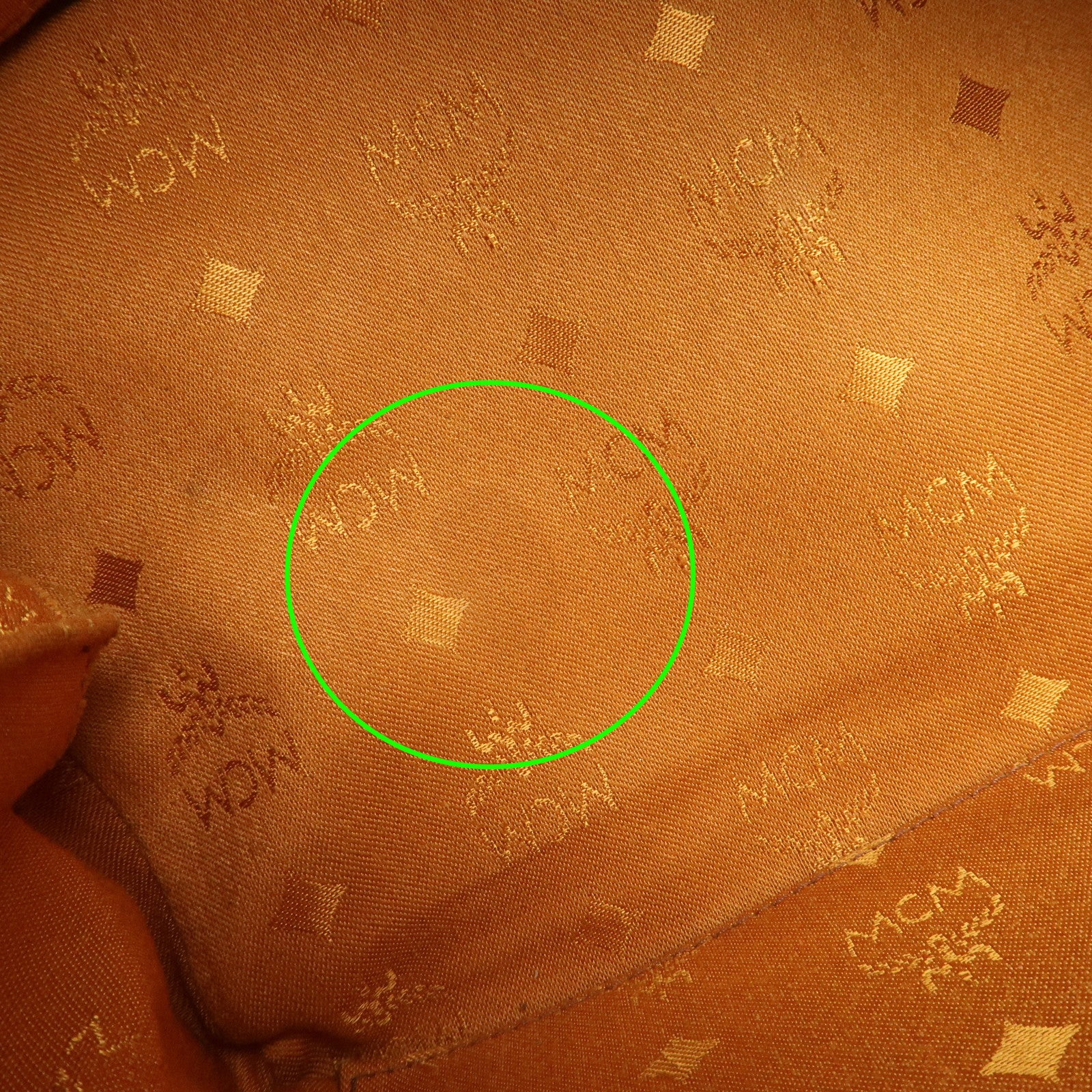 MCM Visetos Leather Boston Bag Hand Bag Brown