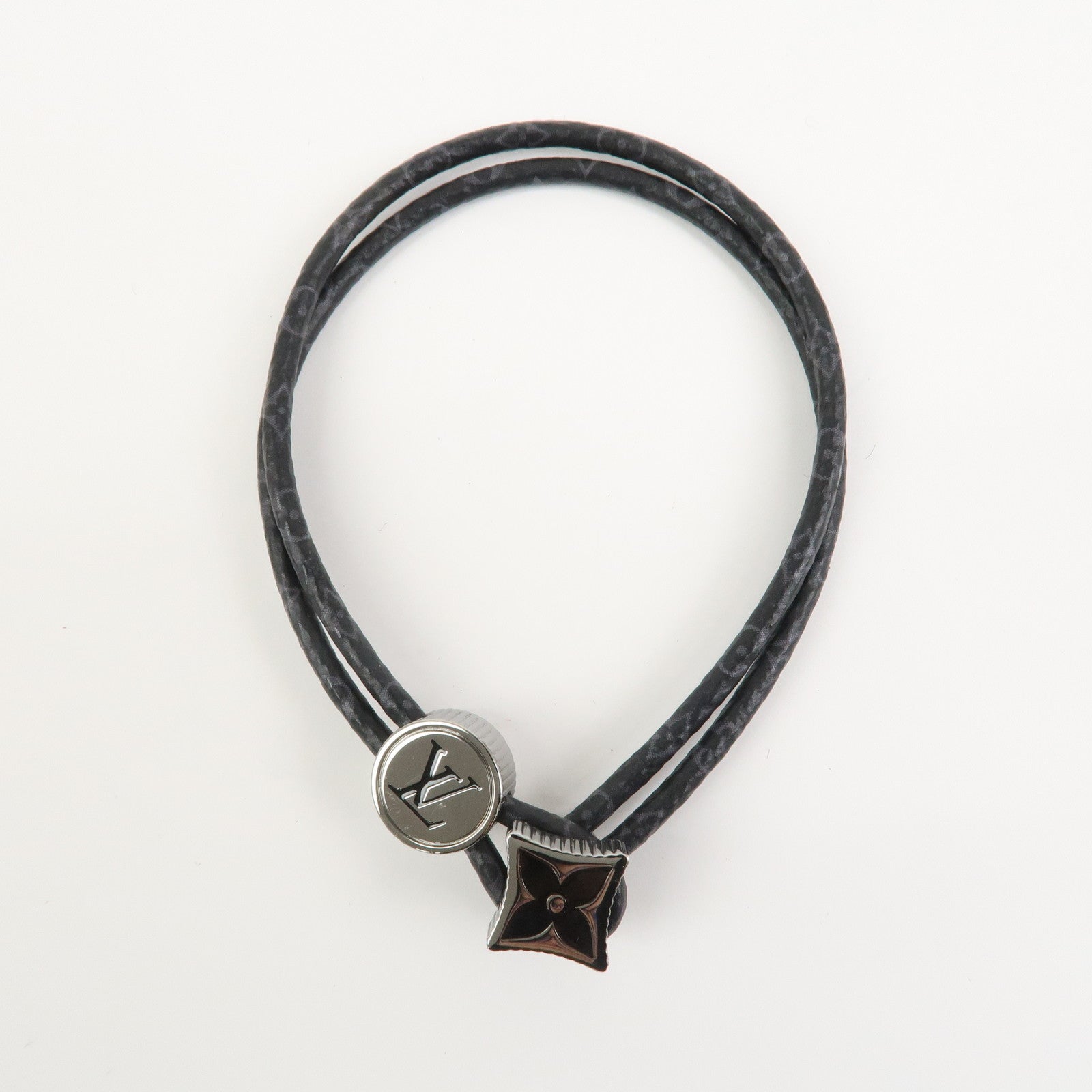 Louis Vuitton Monogram Eclipse Catch It Canvas Bracelet Noir M8111