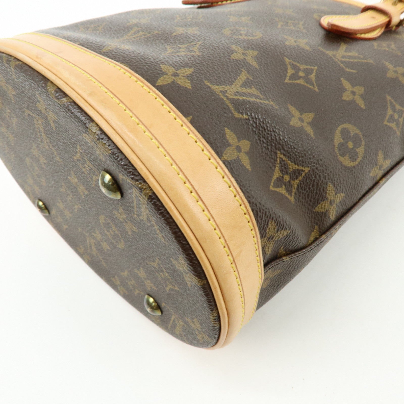Louis Vuitton Monogram Canvas Bucket PM Hand Bag Brown M42238