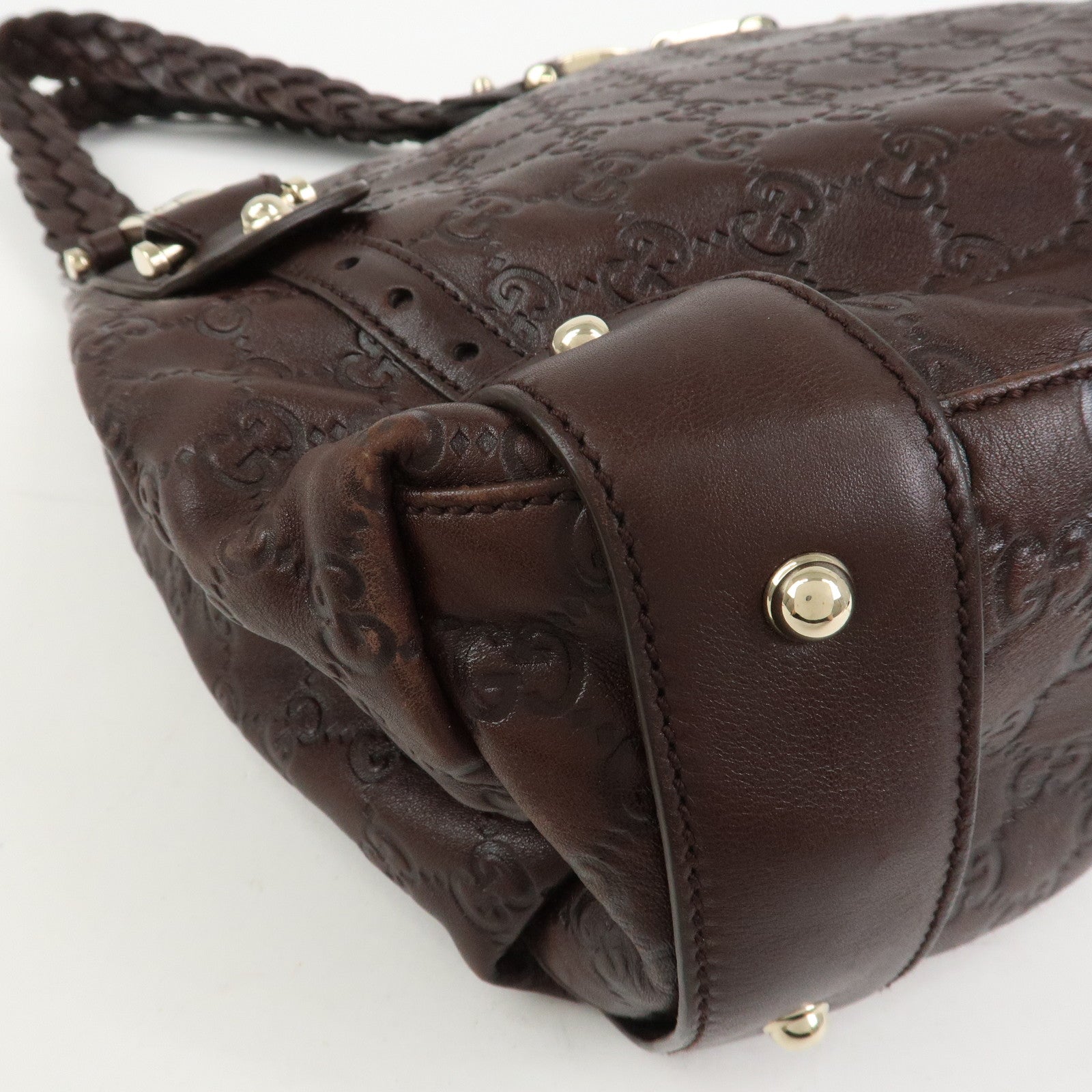 GUCCI Horsebit Guccissima Leather Hand Bag Shoulder Bag 137621