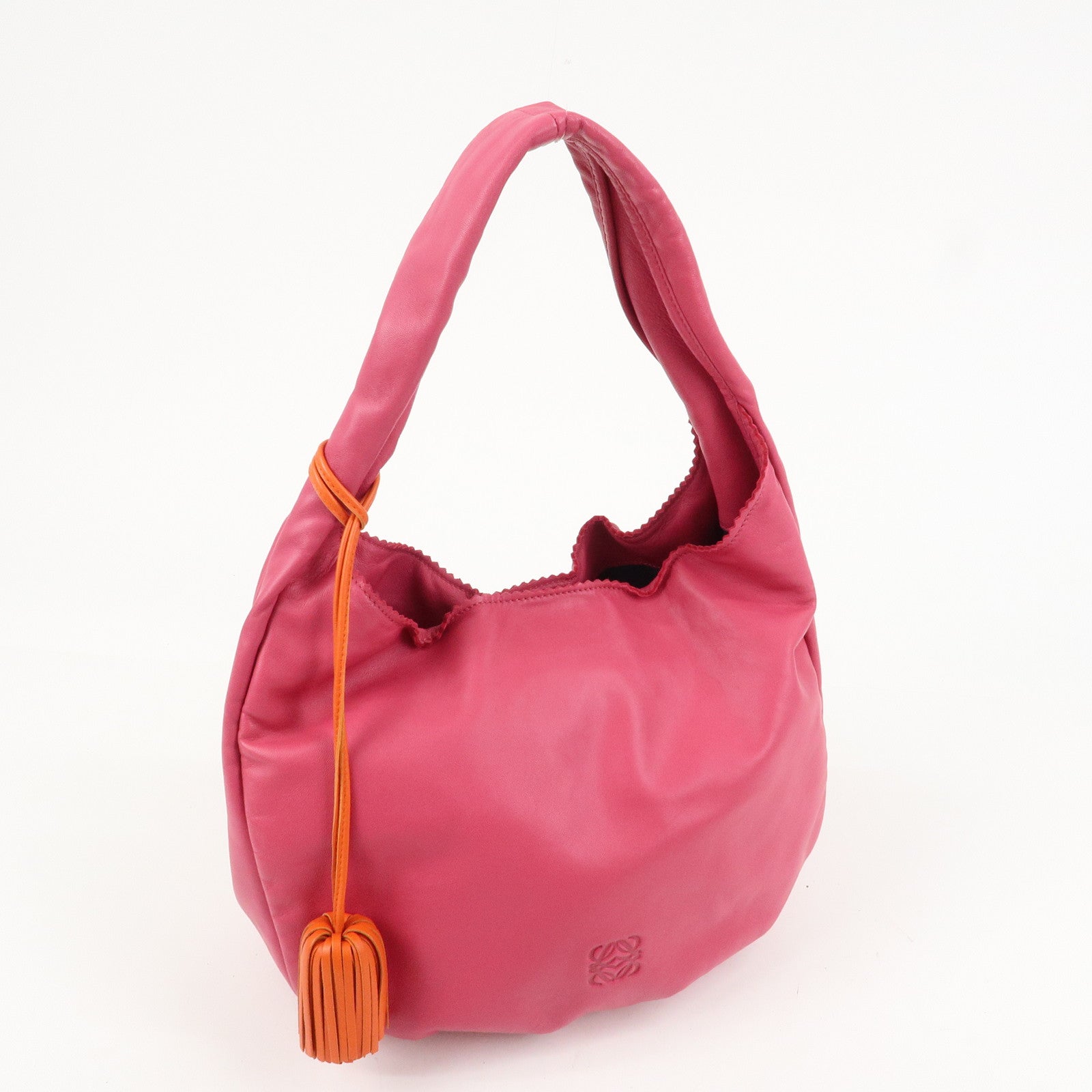 LOEWE Anagram Nappa Leather Viento 30 One Shoulder Bag Pink