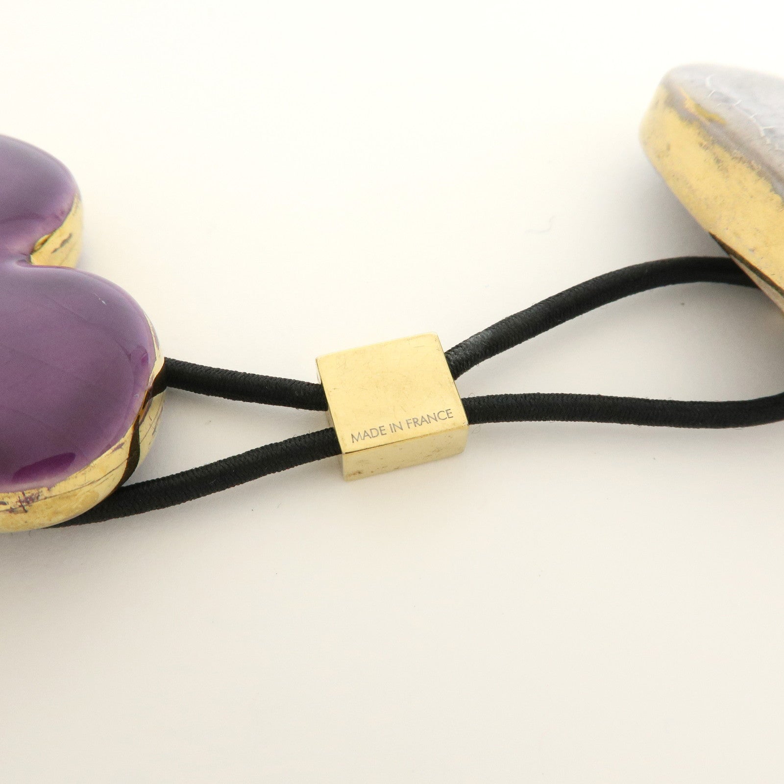 Louis Vuitton Hair Accessory Heart Flower Purple Gray Gold